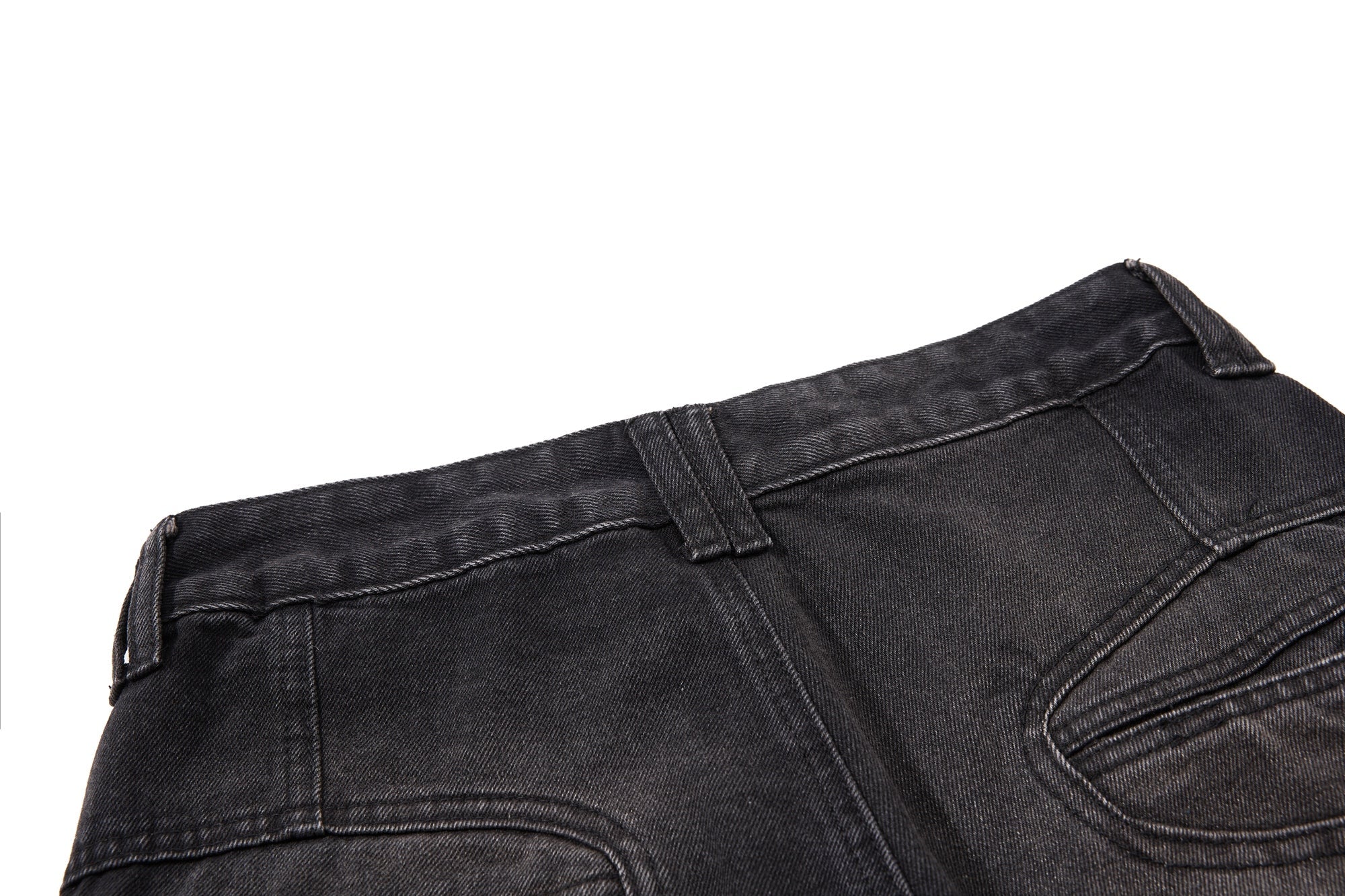 Distressed Panel Wide-Leg Denim Jeans | Deconstructed Streetwear