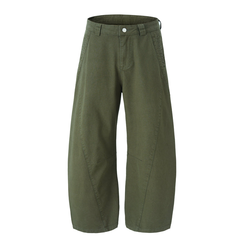 Men's Wide-Leg Utility Pants | Curved Barrel Fit | 100% Cotton