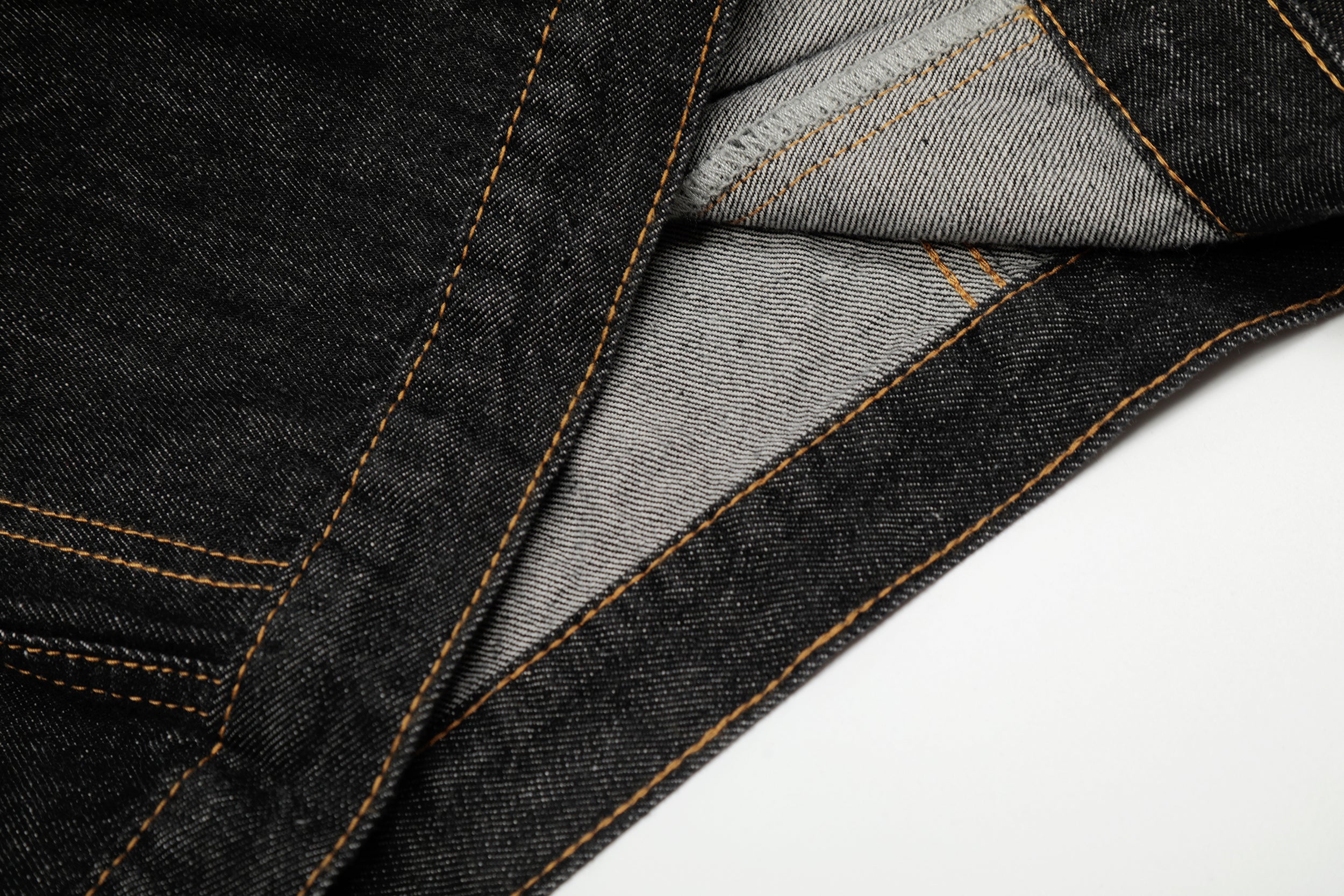 Omirad Raw Black Cropped Denim Jacket | Contrast Stitch