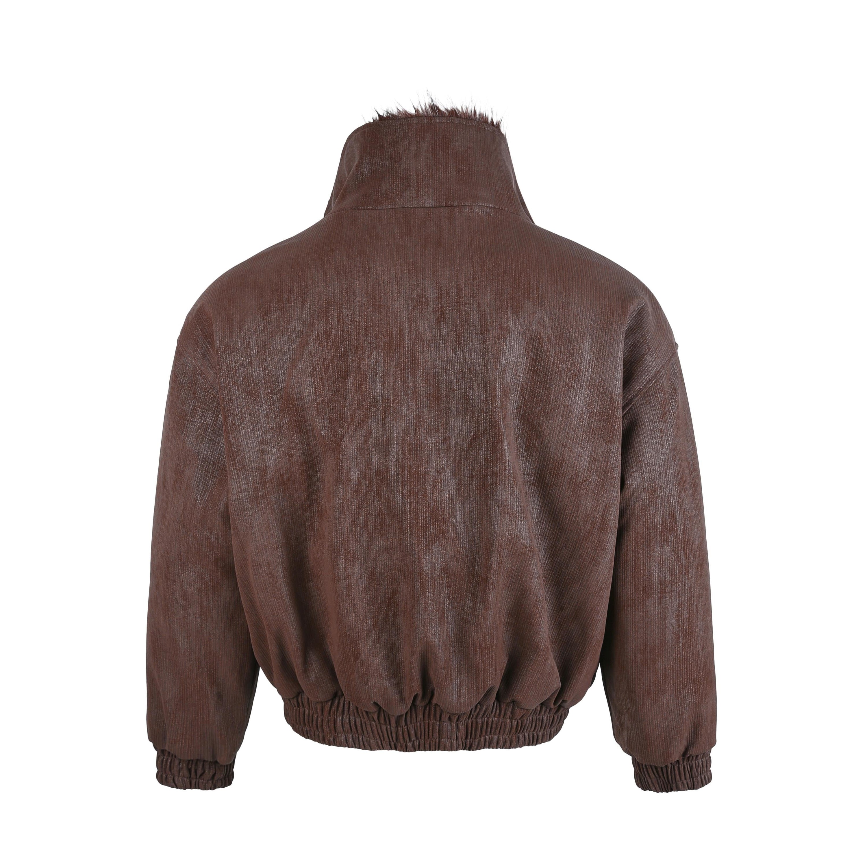 Faux Fur-Lined Corduroy Bomber Jacket | Omirad by SEAKOFF