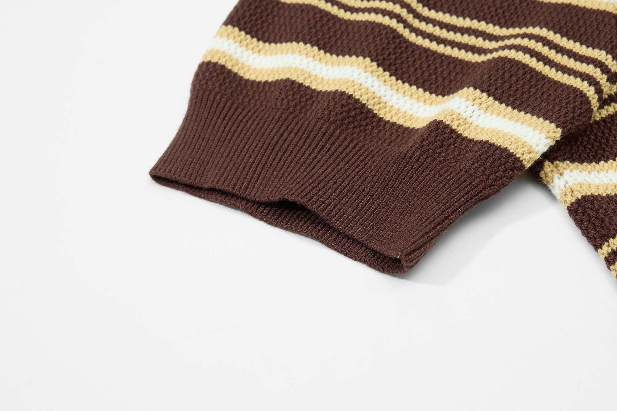 Omirad Retro Stripe Knit Polo | Vintage Collegiate Cotton Polo