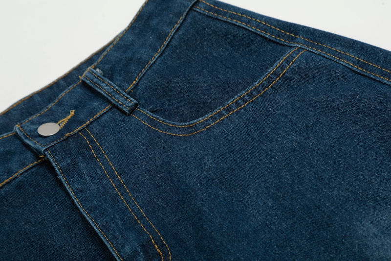 Omirad Stripe Panel Balloon Wide-Leg Denim Pants