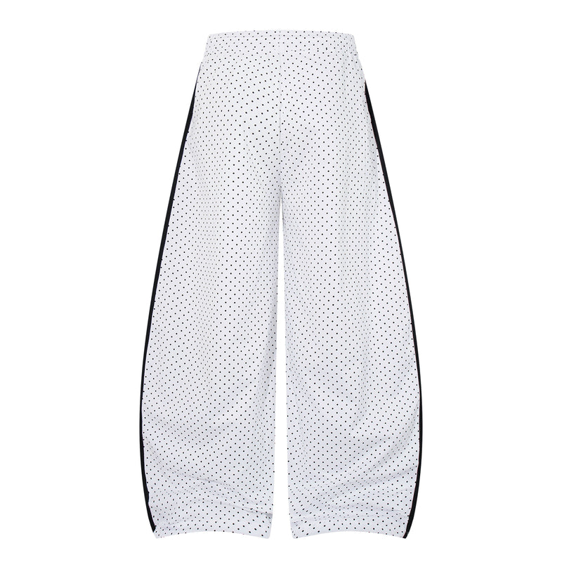 Polka Dot Wide-Leg Track Pants | Sporty Streetwear