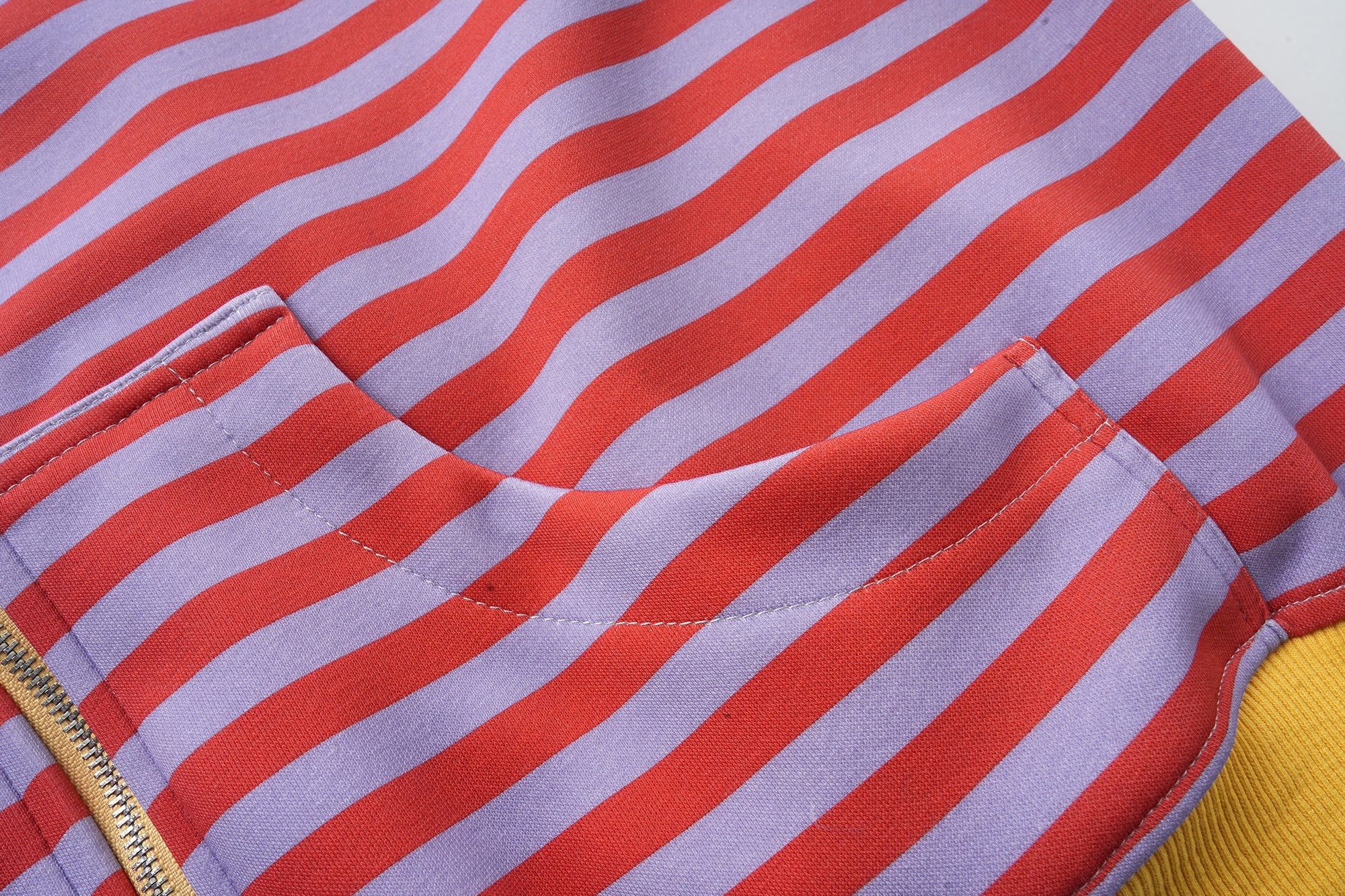 Omirad Striped Zip-Up Hoodie | Retro Colorblock Streetwear