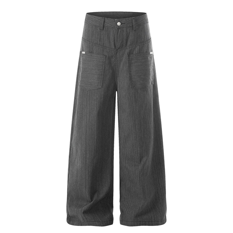 Omirad Textured Wide-Leg Utility Pants | Streetwear