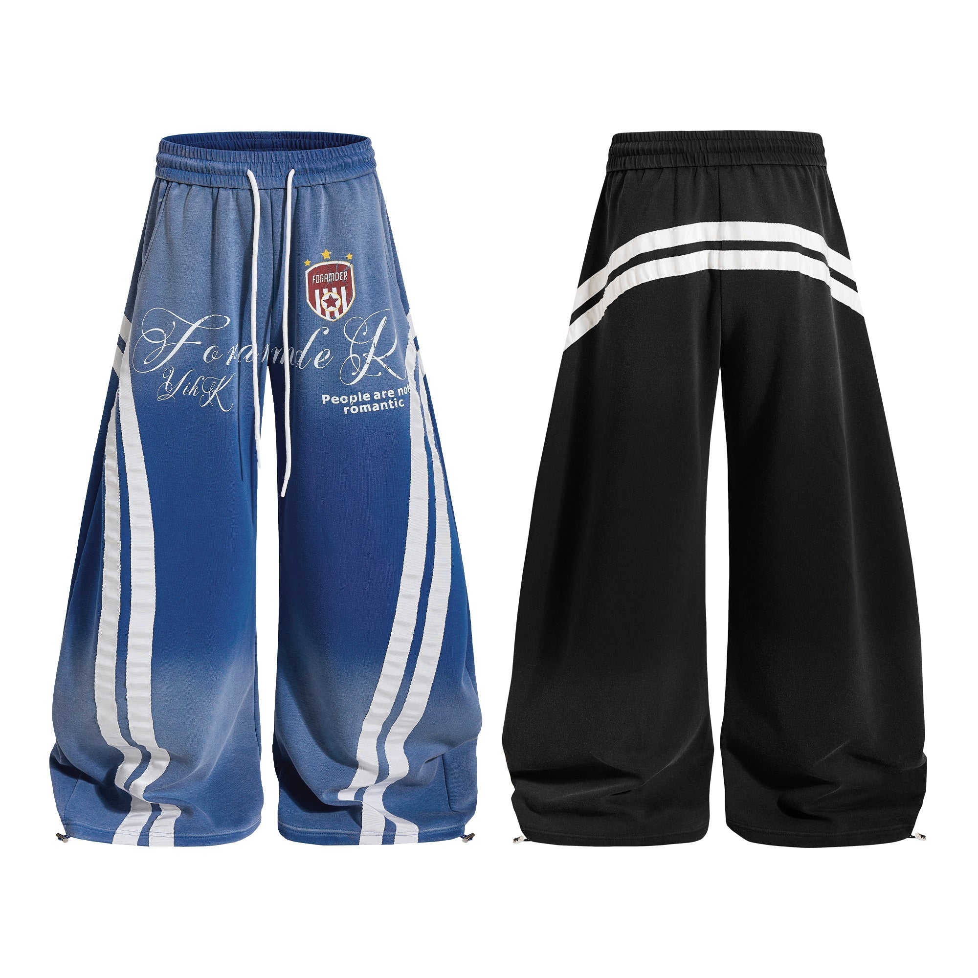 Gradient Track Balloon Pants | Y2K Oversized Streetwear