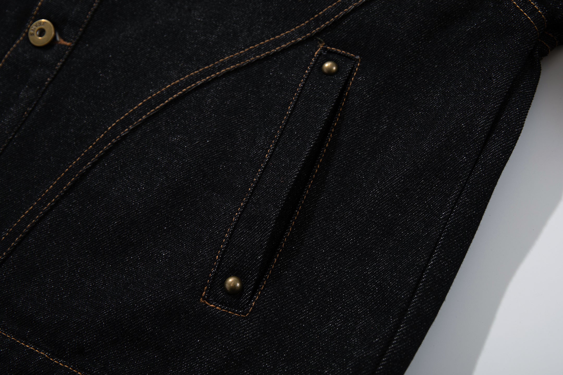 Omirad Curved Seam Denim Jacket | Dark Indigo Cotton