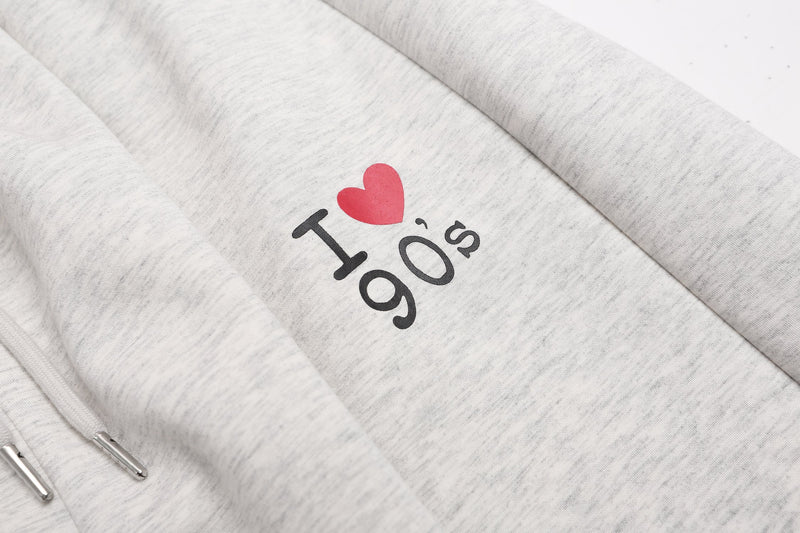 I Love 90s Wide-Leg Sweatpants | Embroidered Streetwear Joggers
