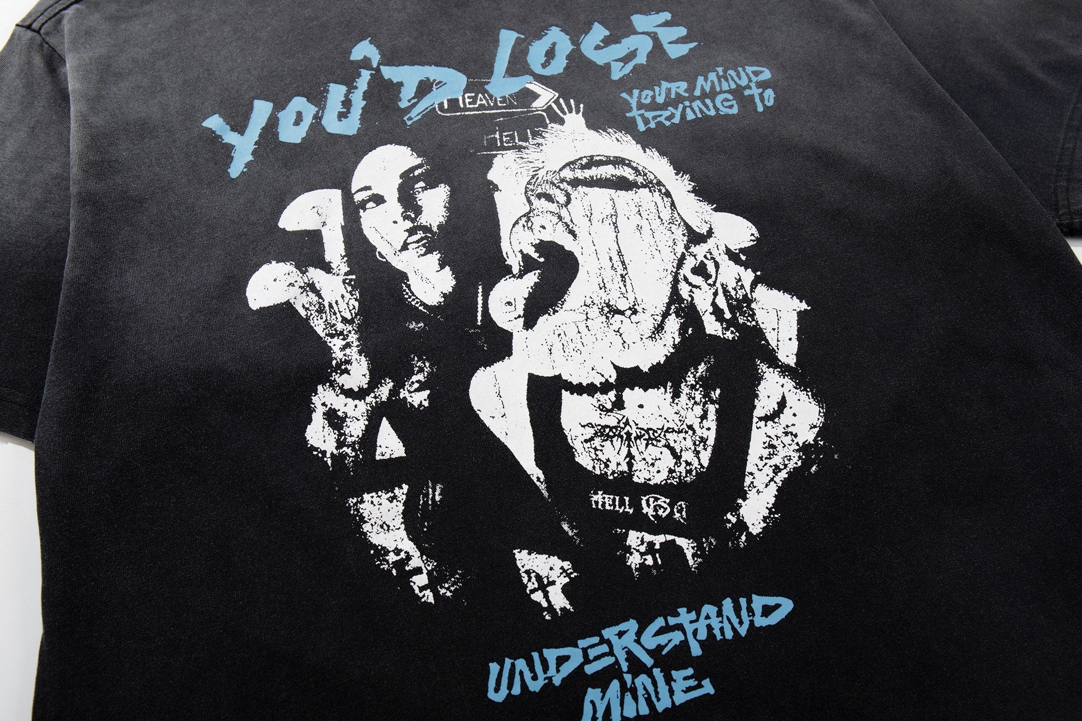 Omirad You'd Lose Grunge Graphic Tee | Washed Vintage Fit
