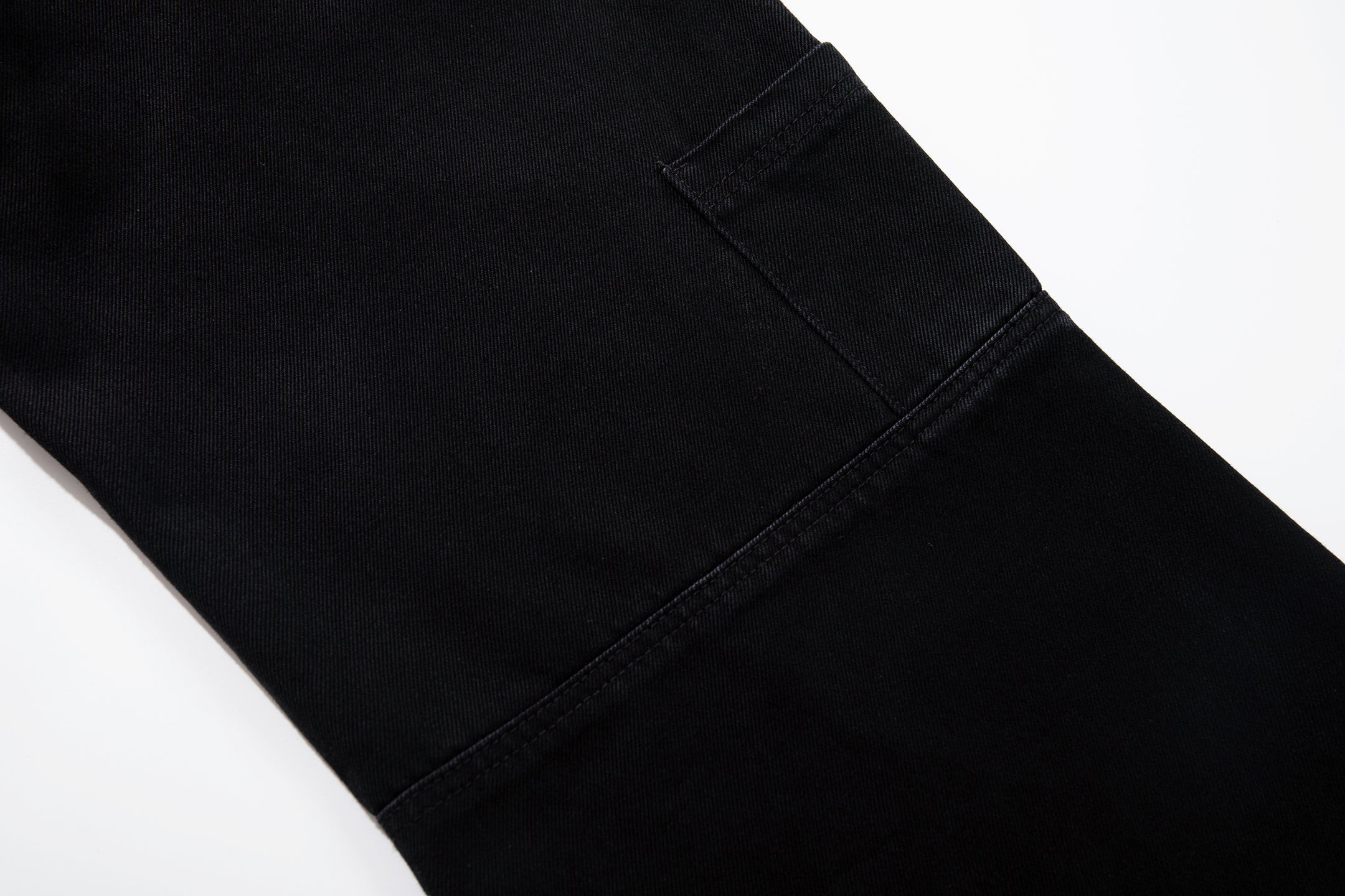 Omirad Studded Utility Wide-Leg Jeans | Black Denim