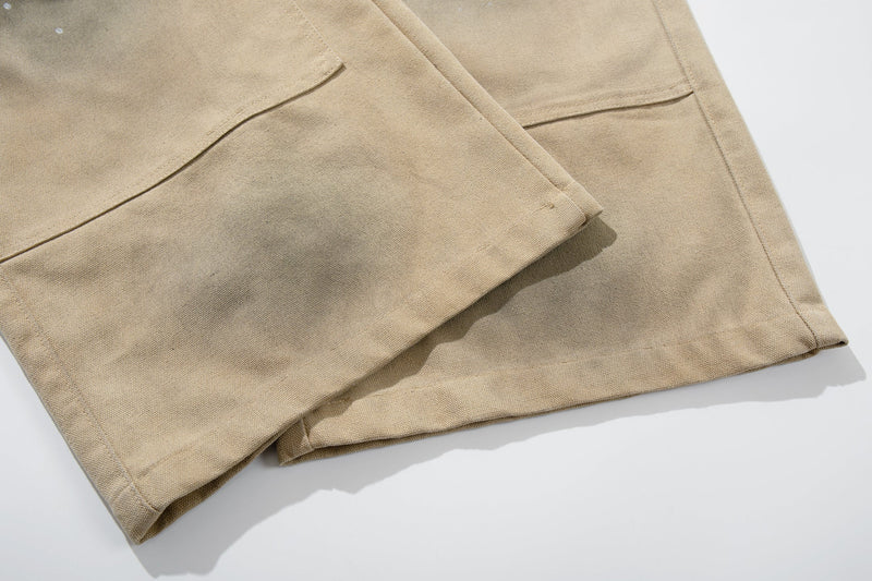 Omirad Vintage Workwear Wide-Leg Pants | 100% Cotton