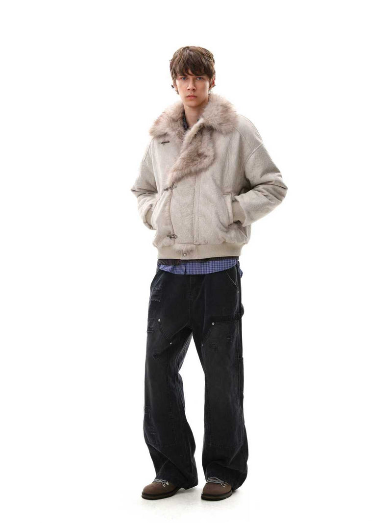 Omirad Fur-Trim Toggle Bomber Jacket | Winter Streetwear