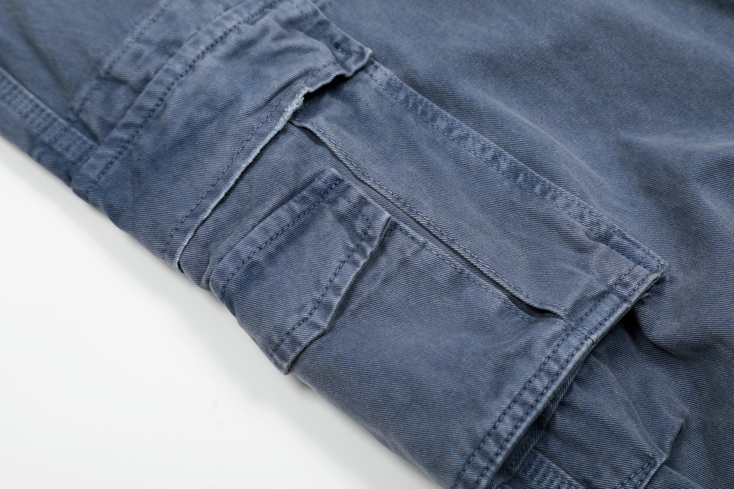 Washed Blue Wide-Leg Cargo Pants | Vintage Streetwear