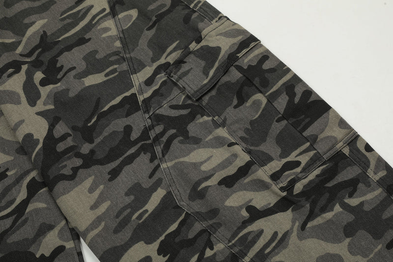 Camouflage Cargo Barrel Pants | Wide Leg Streetwear