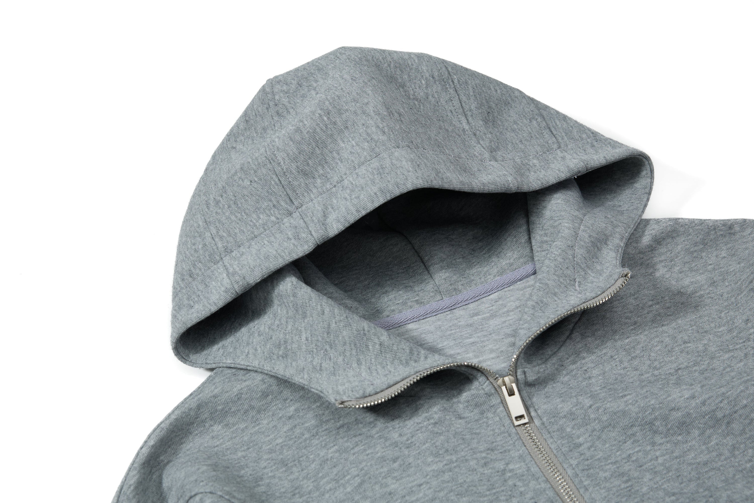 Curved Panel Full-Zip Hoodie | Relaxed Streetwear Fleece