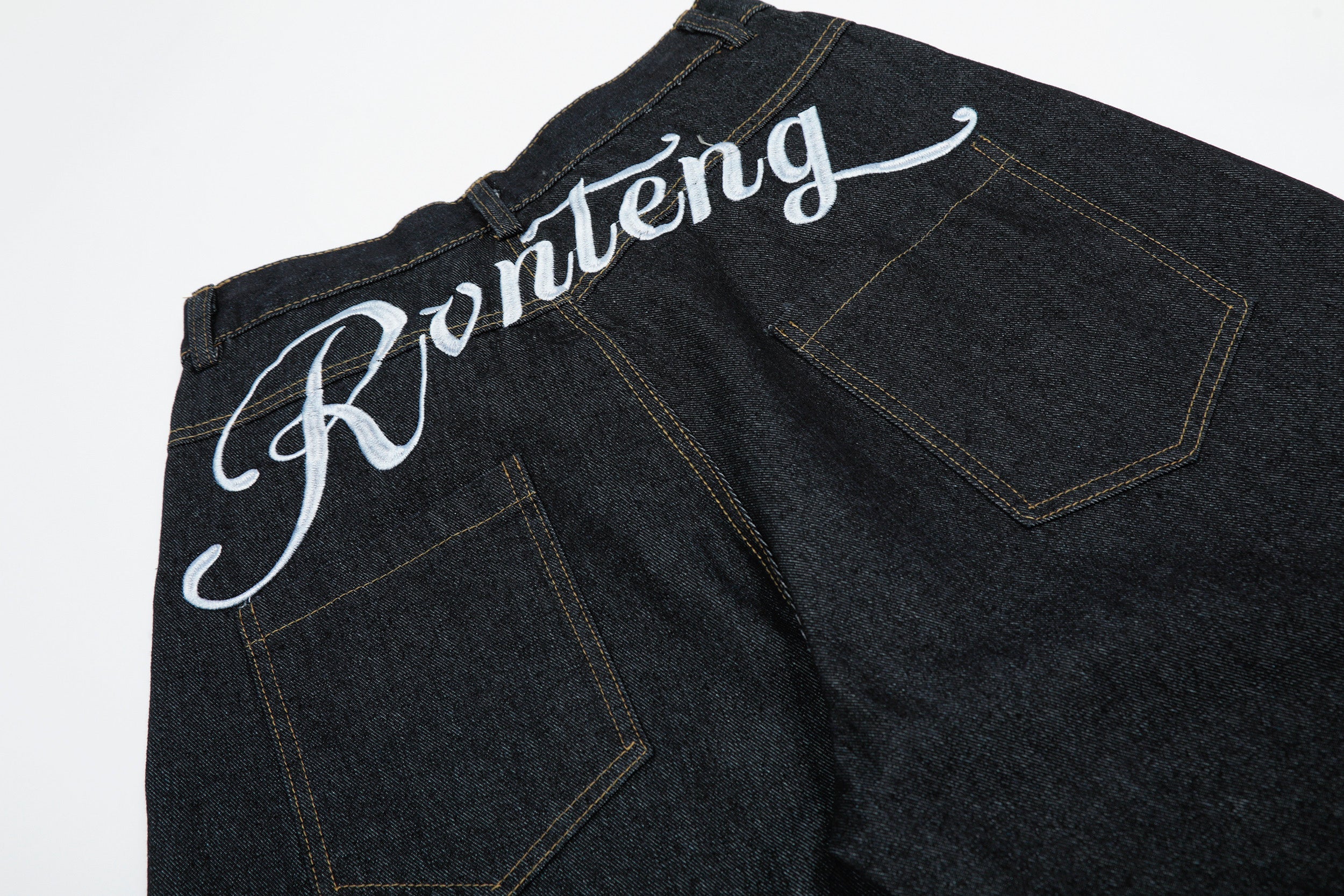 Omirad Arc Stitch Wide-Leg Denim Jeans | Y2K Streetwear