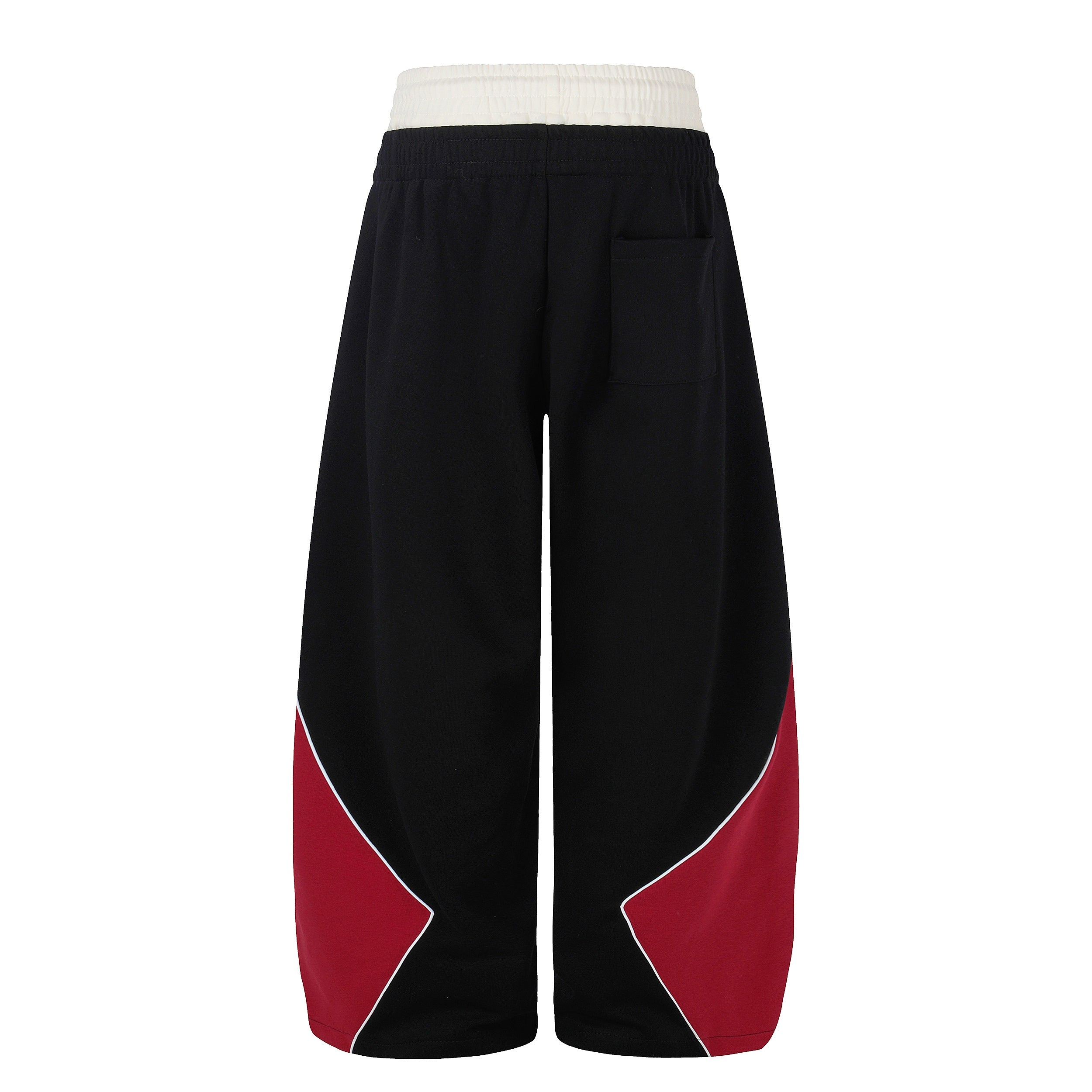 Retro Crest Panel Sweatpants | Oversized Wide Leg Streetwear