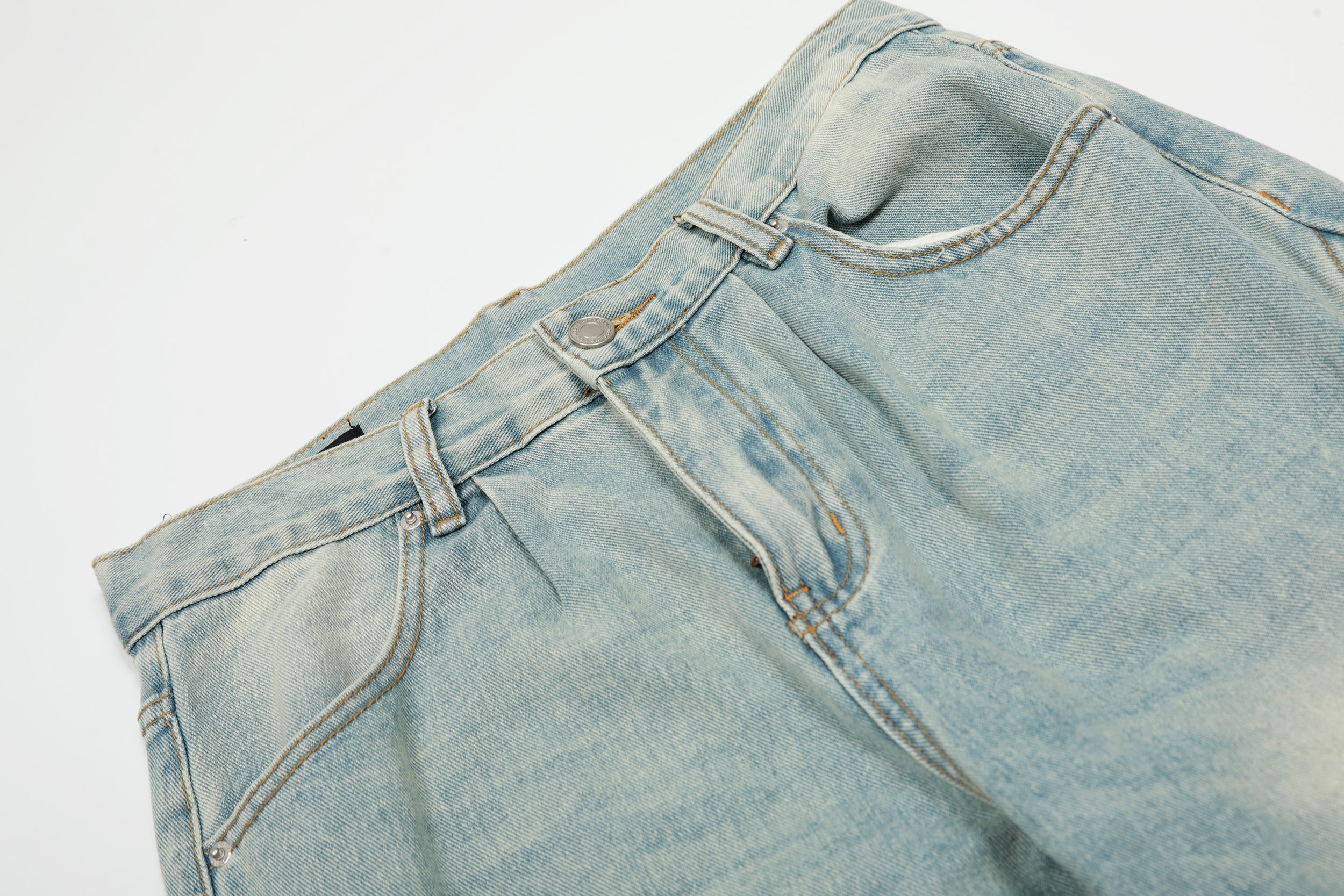 Cloud-Fade Balloon Jeans | Wide-Leg Streetwear Denim