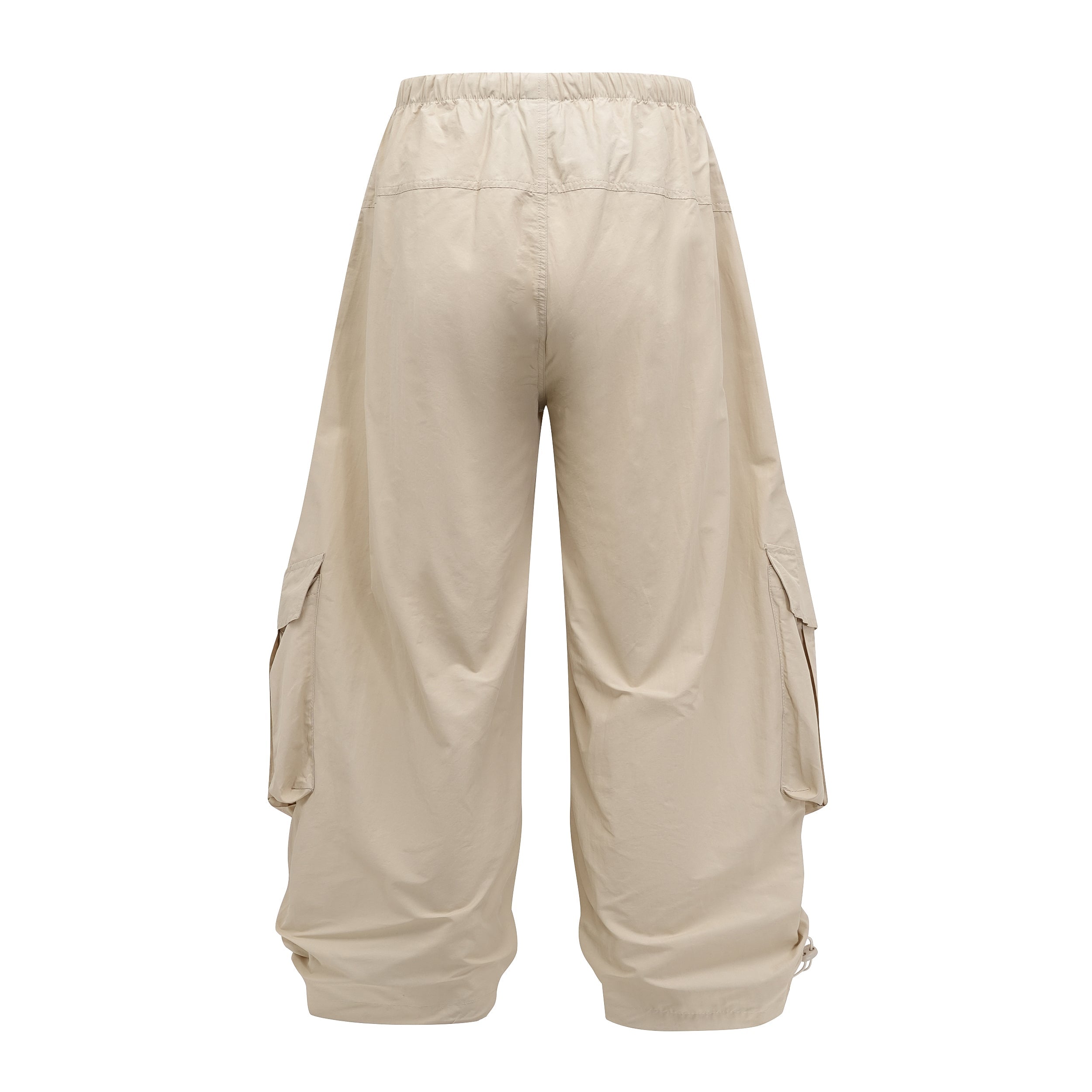 Wide-Leg Utility Cargo Pants | Drawstring Waist & Toggle Hem