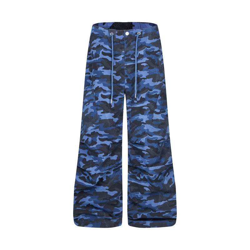 Omirad Purple Camo Wide-Leg Cargo Pants | SEAKOFF