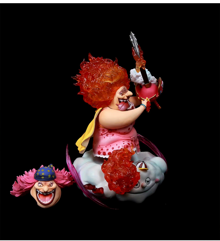 Big Mom Action Figurine – 28cm with Fiery Effects and Dynamic Sword, Limited Edition – One Piece Collectible