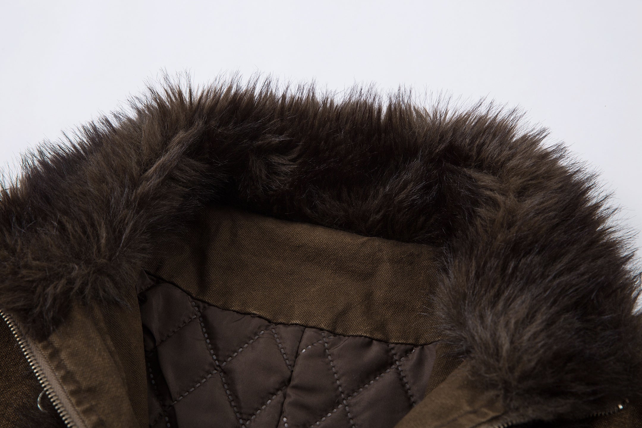 Fur-Lined Toggle Jacket | Vintage Washed Streetwear Coat