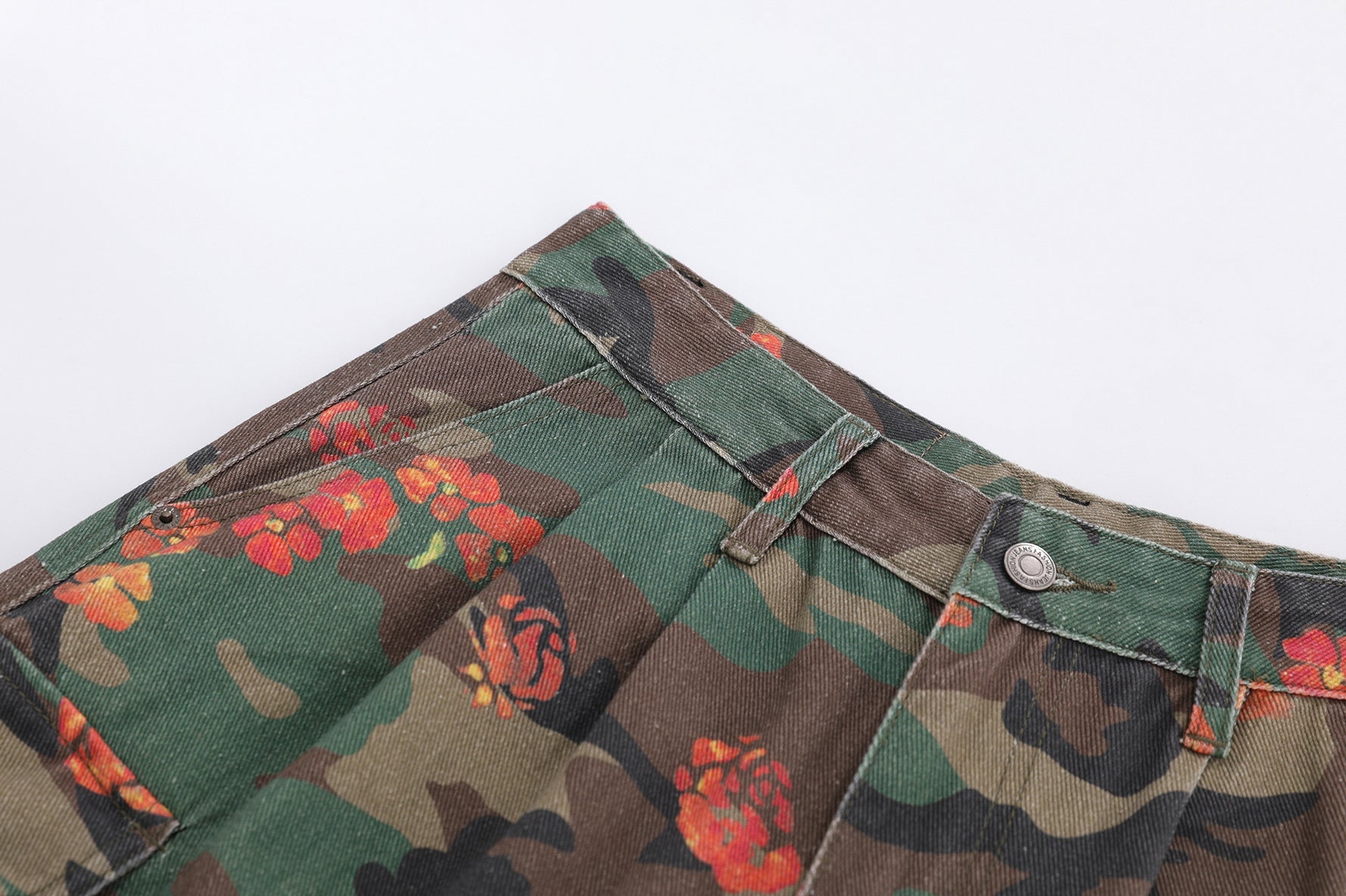 Omirad Floral Camo Cargo Shorts | Wide Leg Streetwear