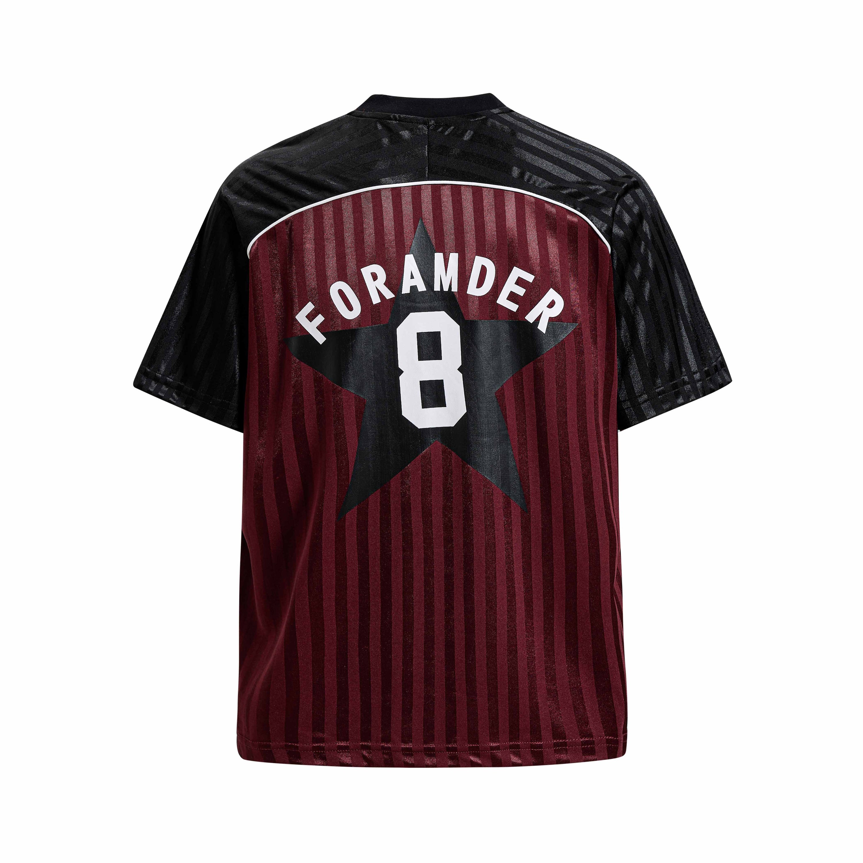 FORAMDERGTS Velocity Stripe Football Jersey Tee | BLACKGTS