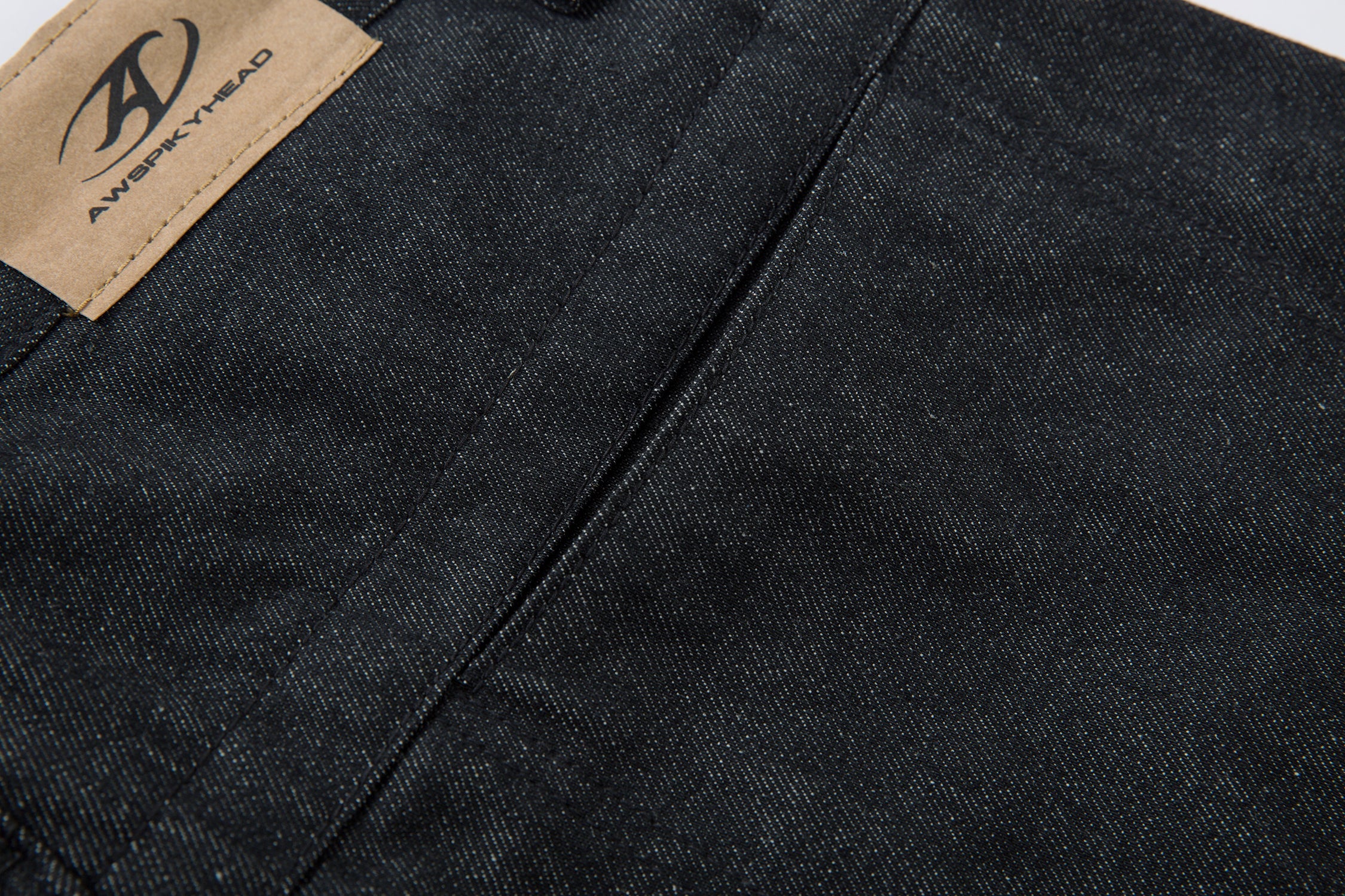 Structured Pleat Wide-Leg Dark Denim Pants | Omirad