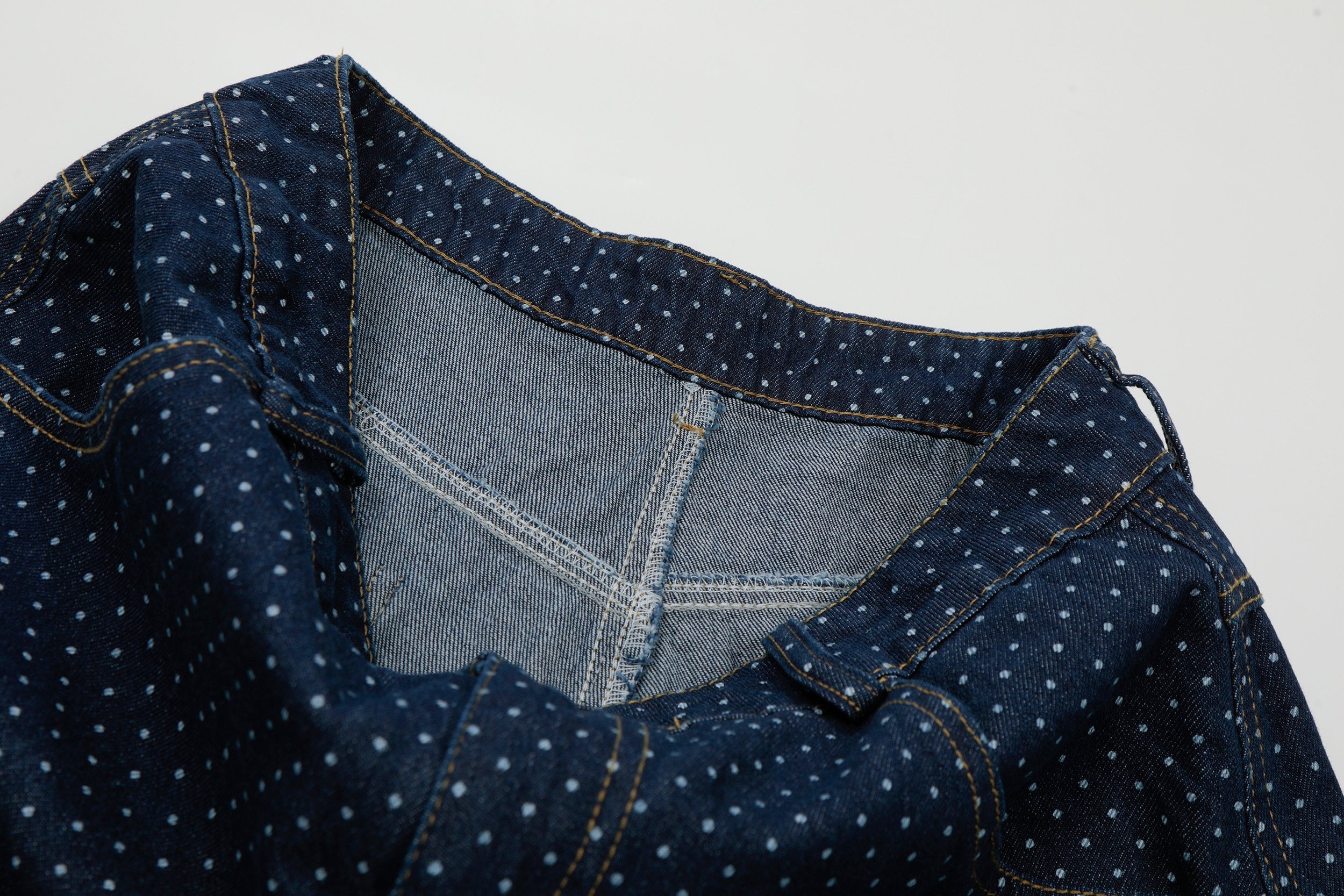 Polka Dot Denim Cargo Shorts | Wide Fit Streetwear