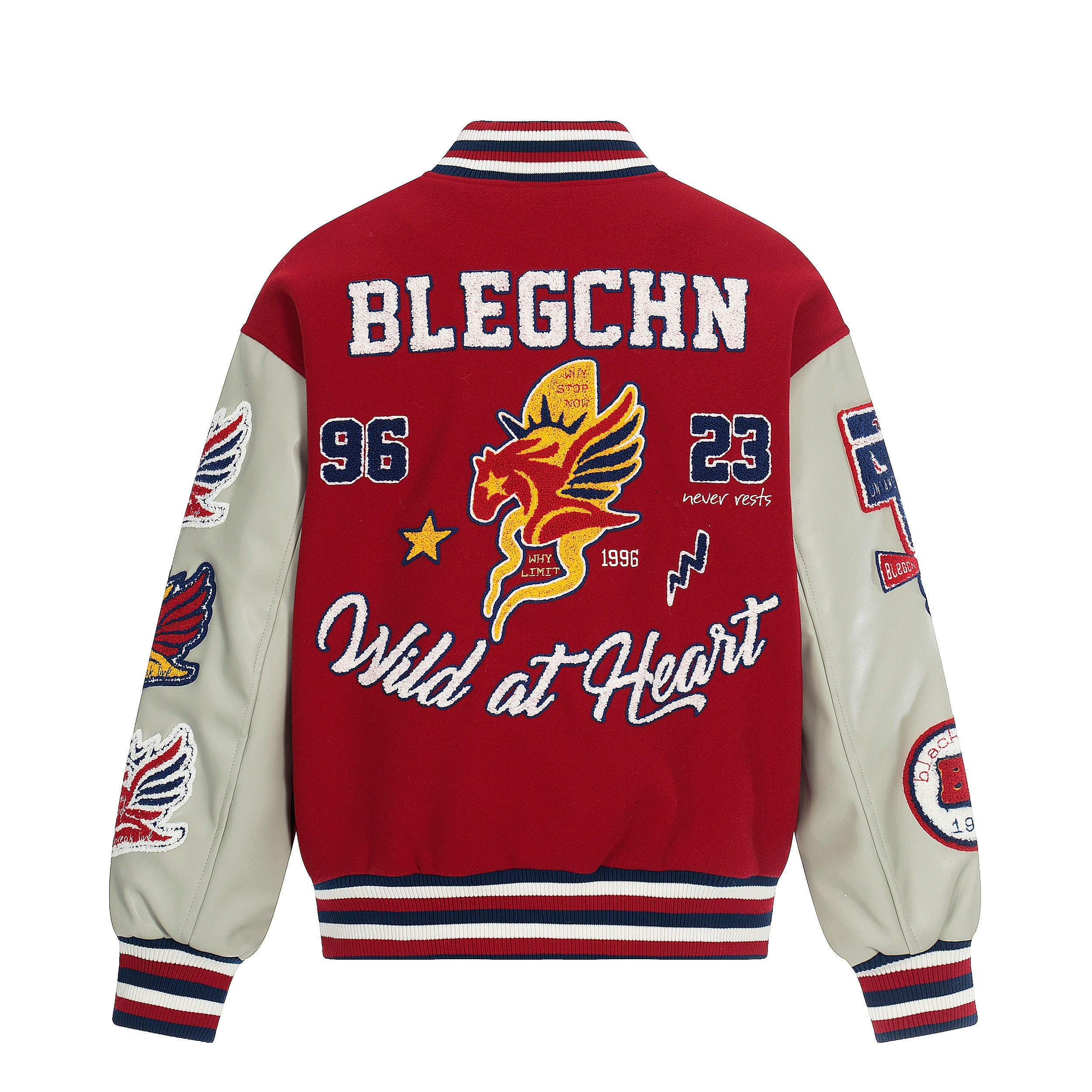 Wild at Heart Embroidered Varsity Jacket | Streetwear Bomber