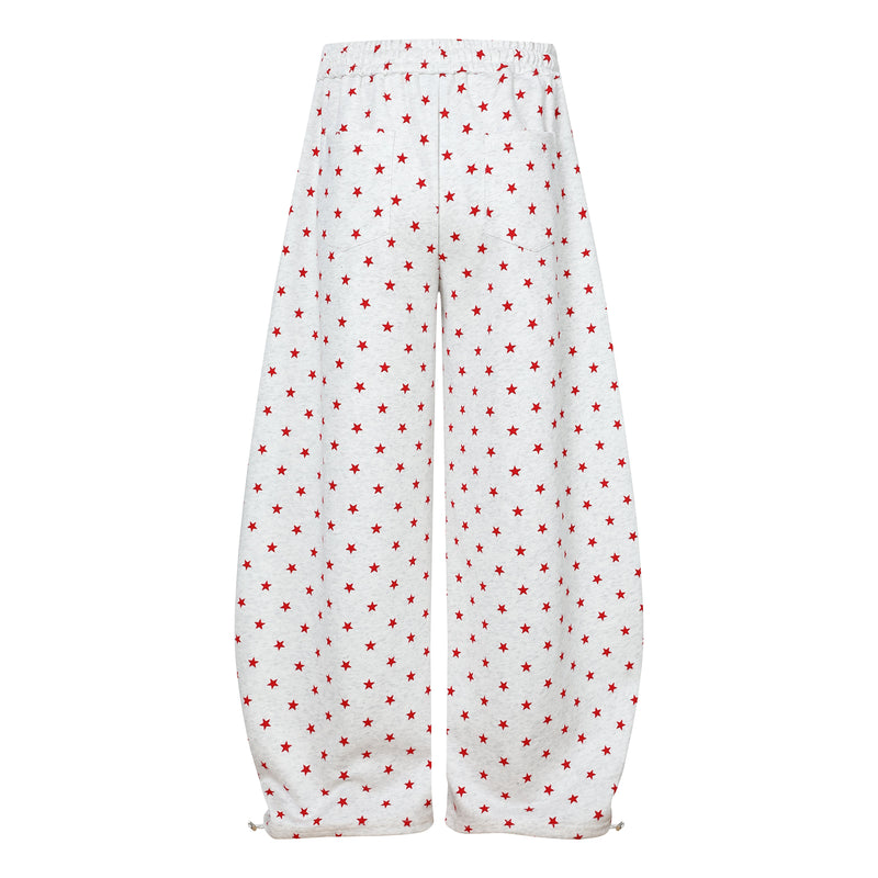 Omirad Star Print Wide-Leg Sweatpants | Streetwear