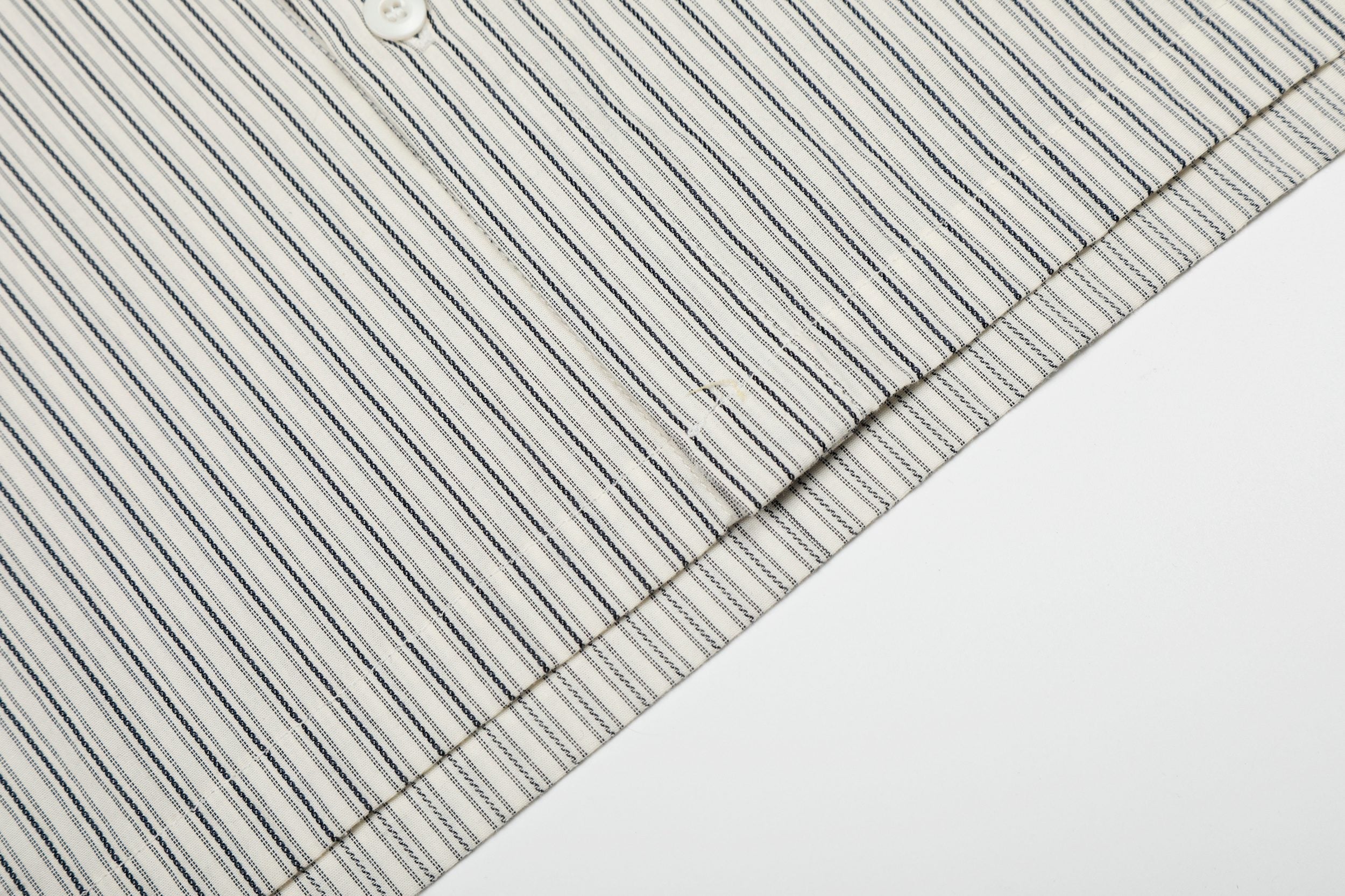 Omirad Pinstripe Patch Graphic Shirt | Streetwear Button-Up