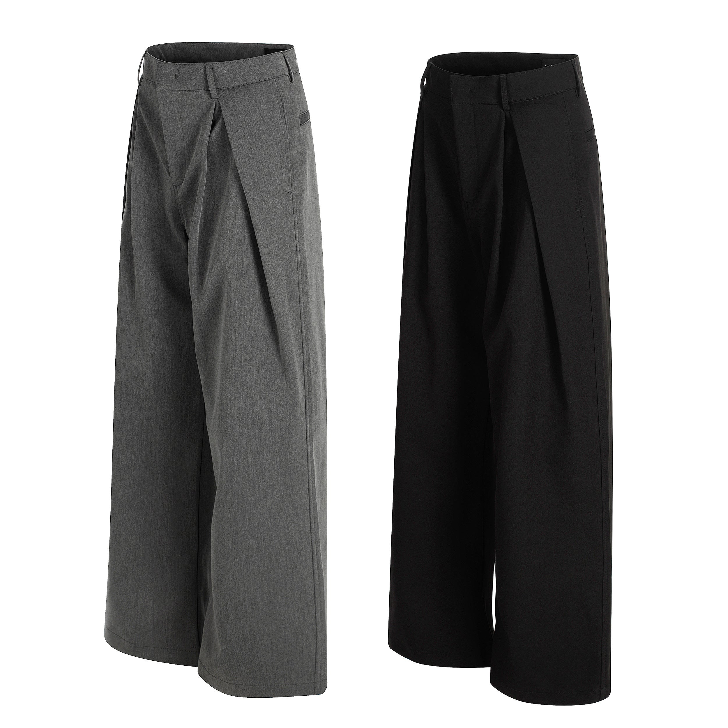 Omirad Pleated Wide-Leg Trousers | Tailored Streetwear Fit