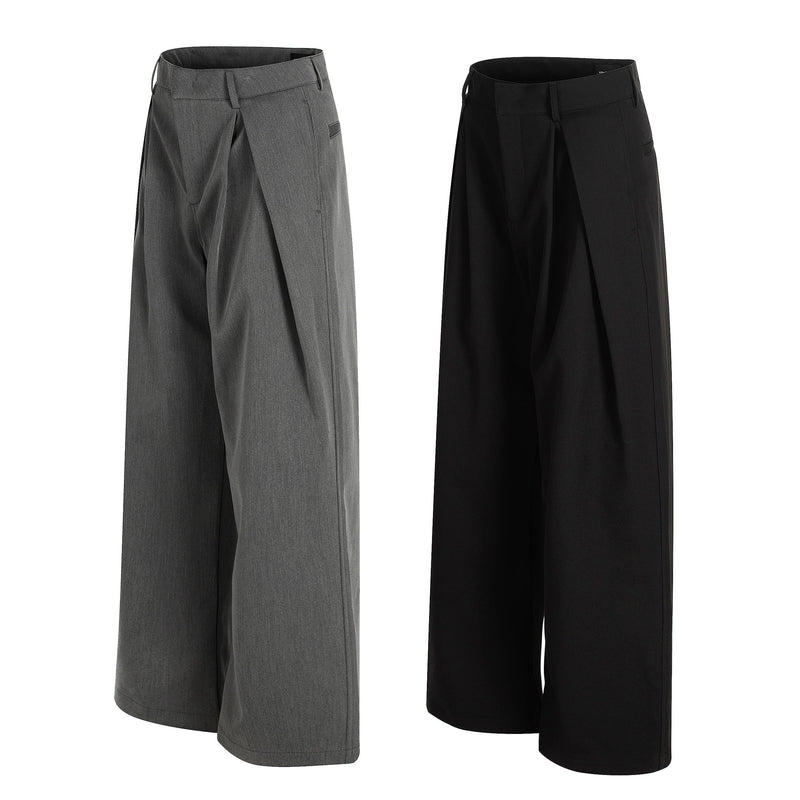 Omirad Pleated Wide-Leg Trousers | Tailored Streetwear Fit