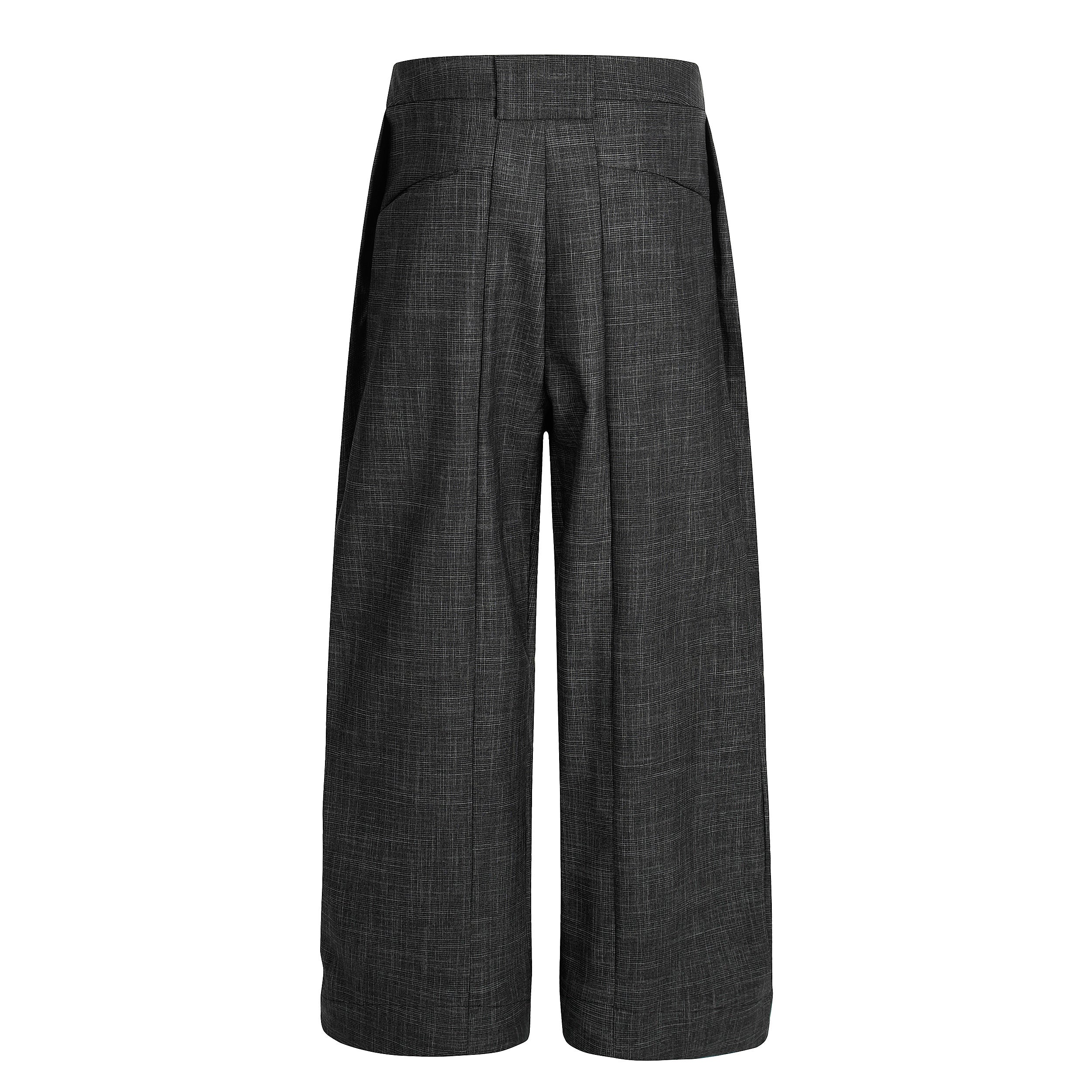 Omirad Textured Pleated Wide-Leg Trousers | Tailored Fit