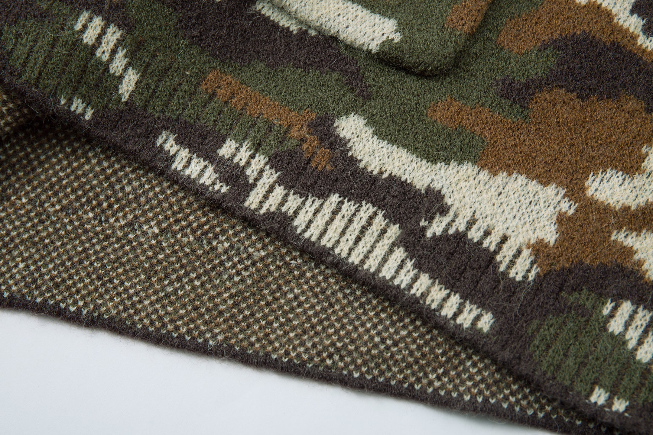 Omirad 07 Camo Knit Zip-Up Hoodie | Streetwear Sweater