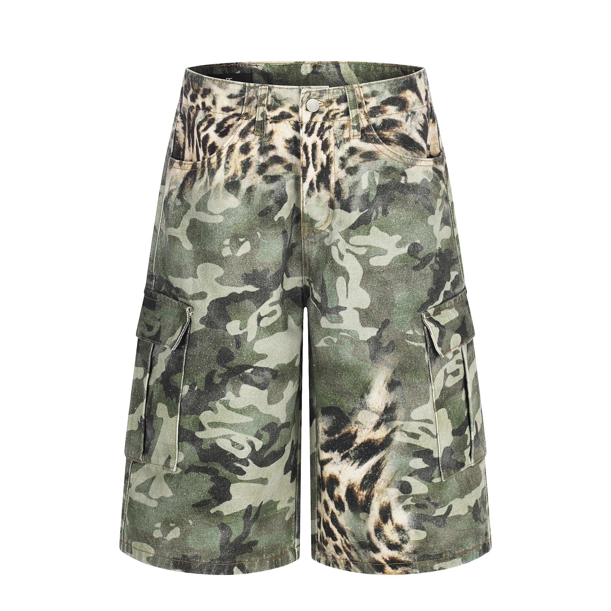 Omirad Leopard Camo Cargo Shorts | Streetwear Utility