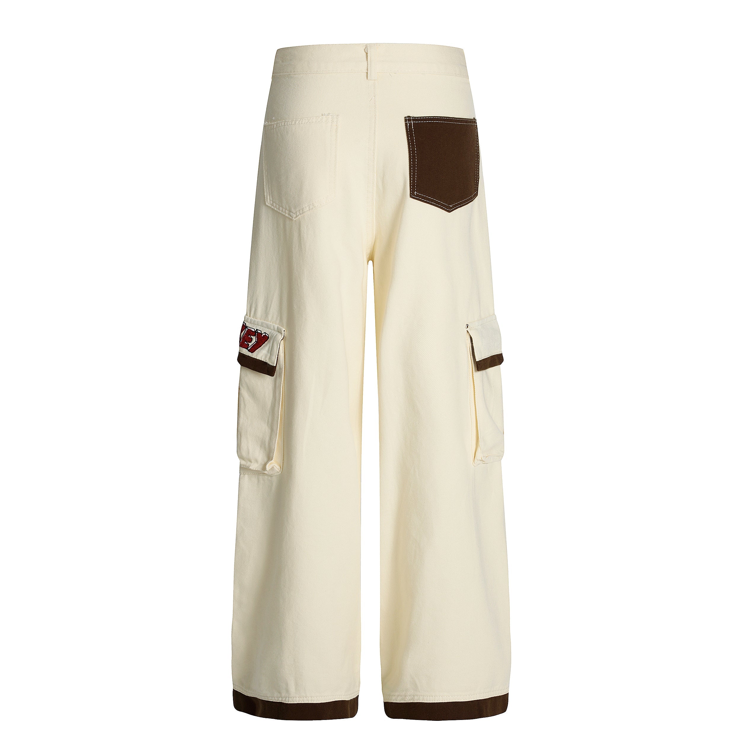 Cartoon Patch Cargo Wide-Leg Pants | Streetwear Graphic Trousers