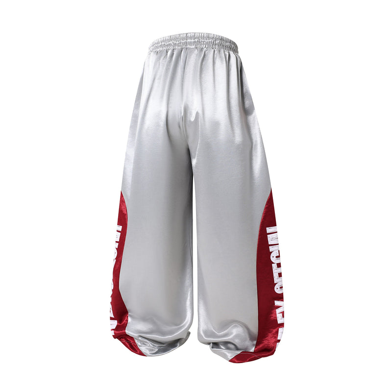 Contrast Panel Ultra Wide-Leg Sweatpants | Y2K Streetwear