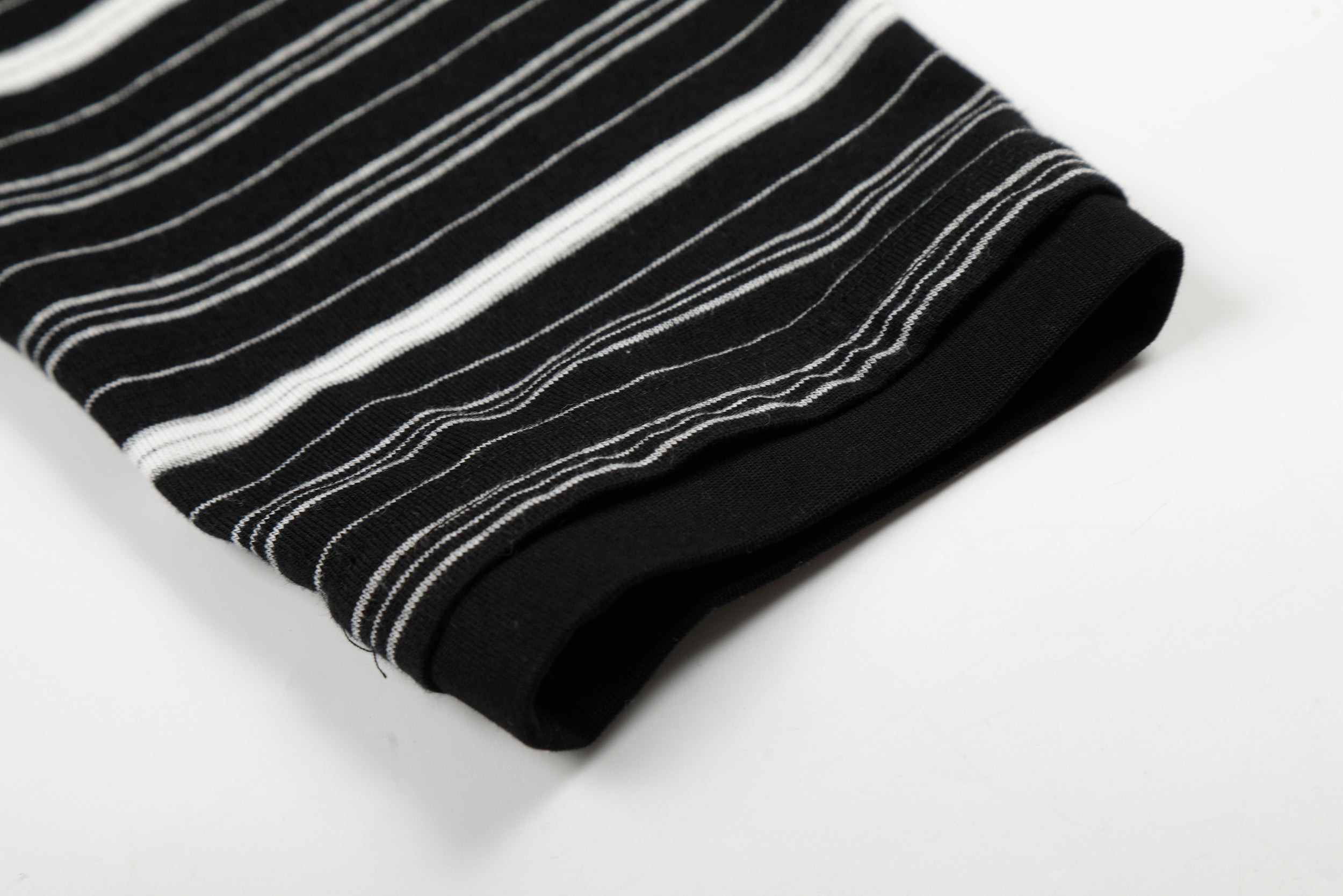 Men's Striped Henley Long Sleeve Tee | Distressed Streetwear
