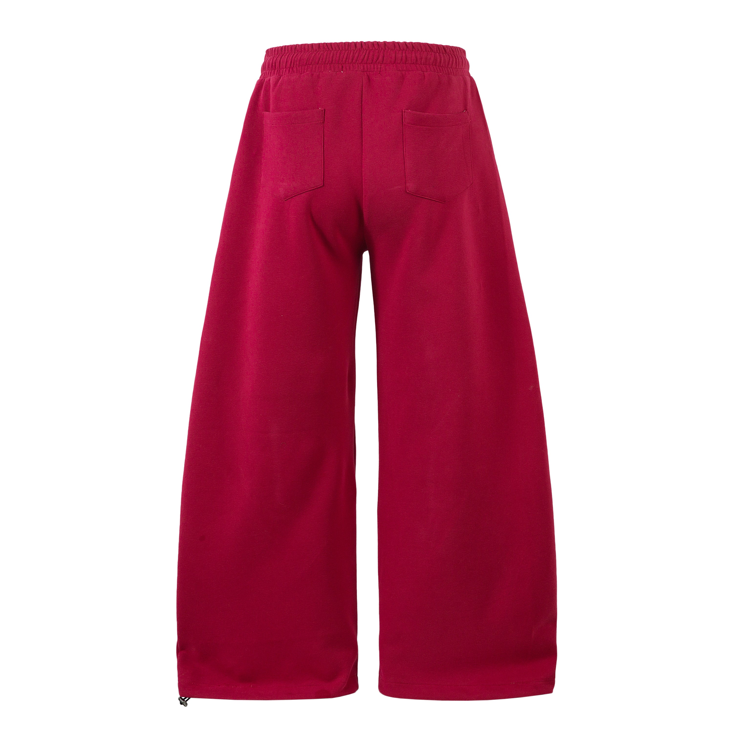 Omirad Embroidered Multi-Pocket Wide-Leg Cargo Sweatpants