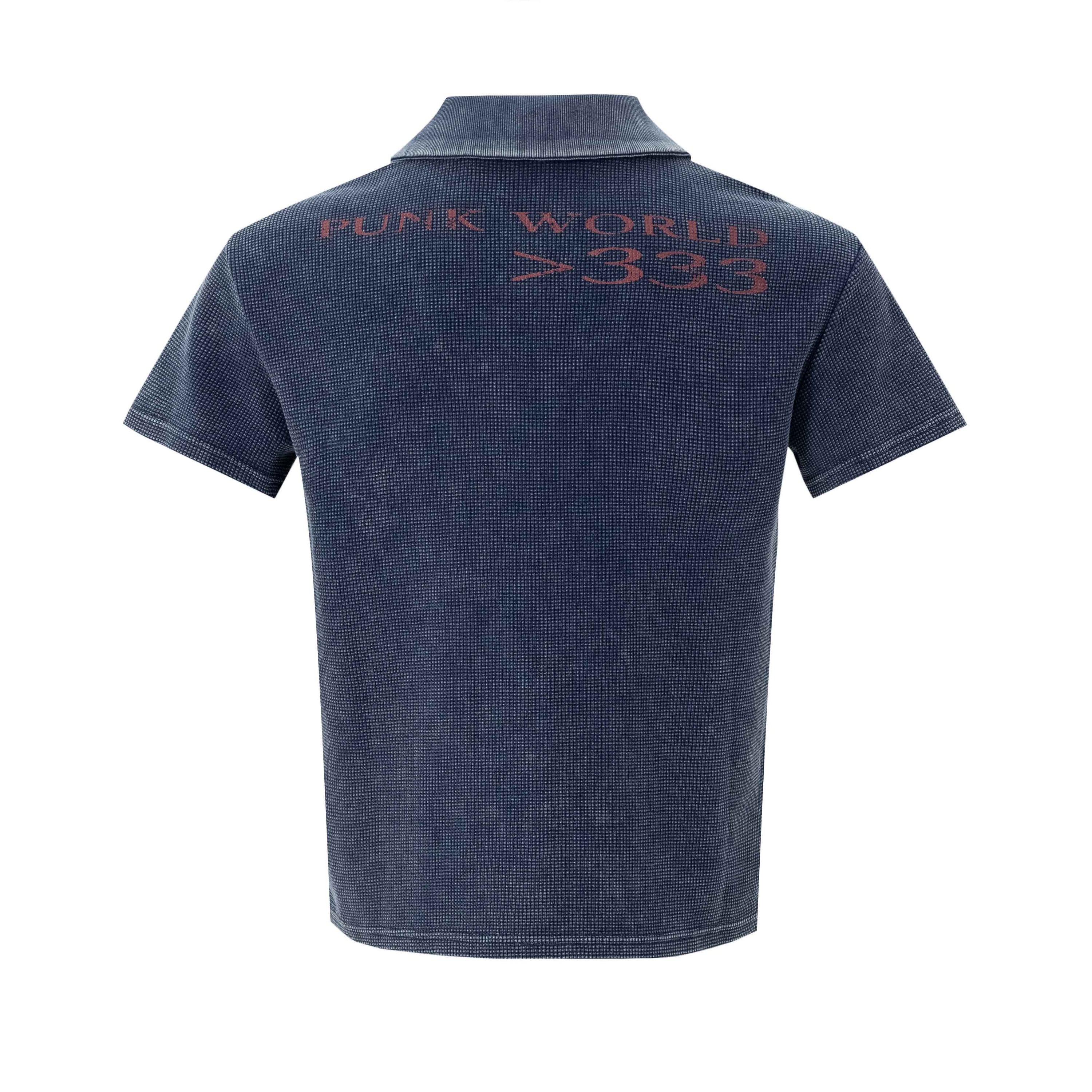 Omirad Vintage Washed Graphic Polo Tee | Retro Streetwear