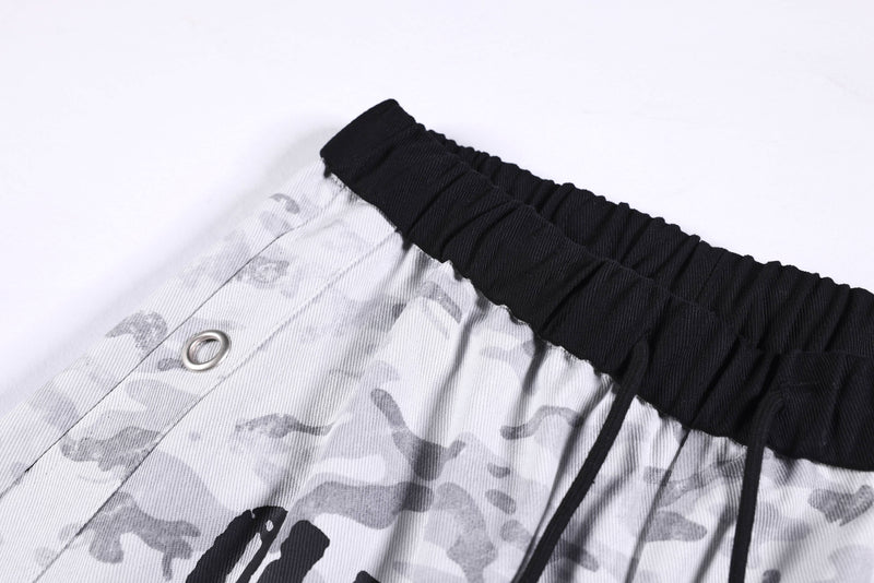 Omirad Camo Graphic Cargo Pants | Wide-Leg Streetwear