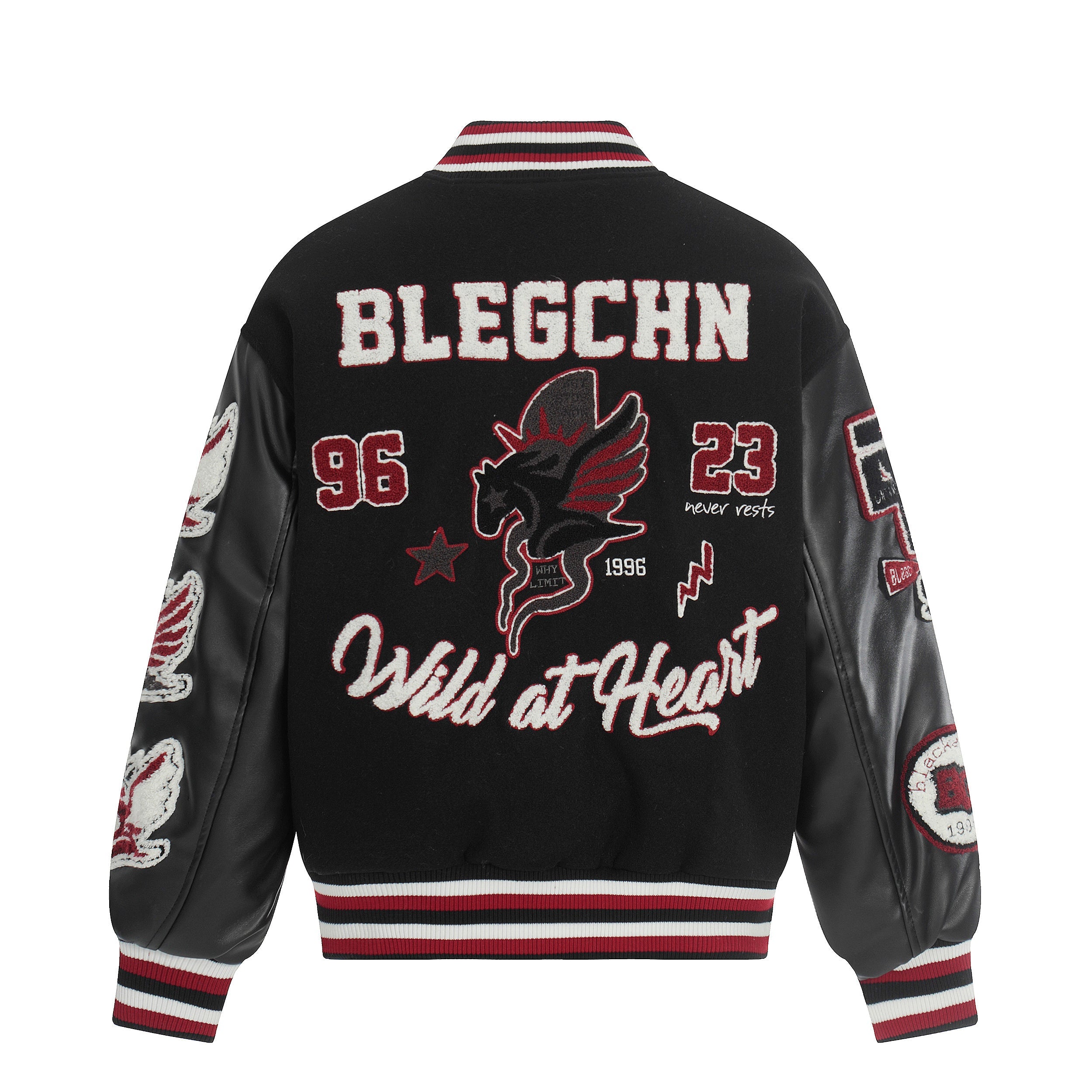 Wild at Heart Embroidered Varsity Jacket | Streetwear Bomber