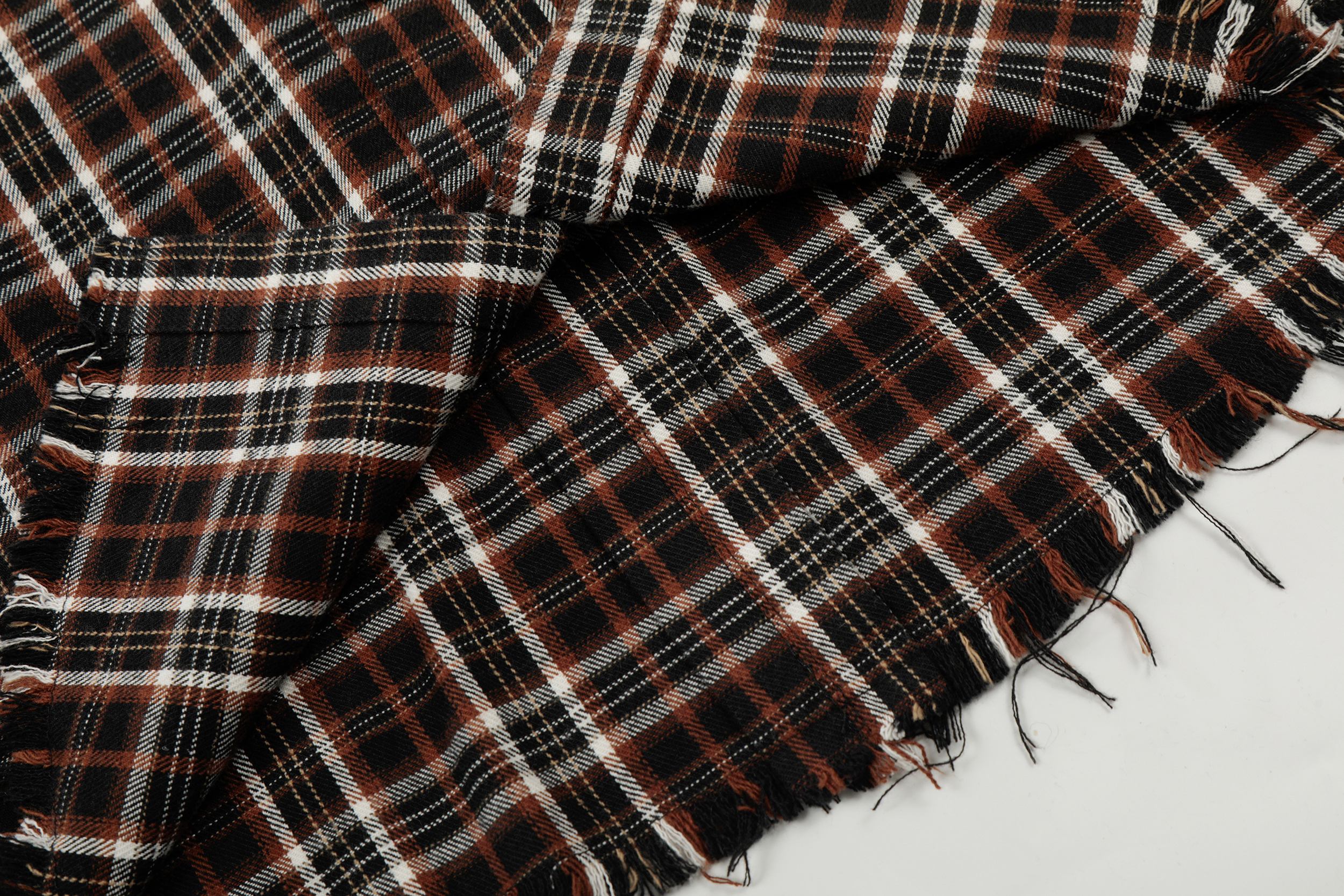 Distressed Plaid Short Sleeve Shirt | Raw Edge Streetwear