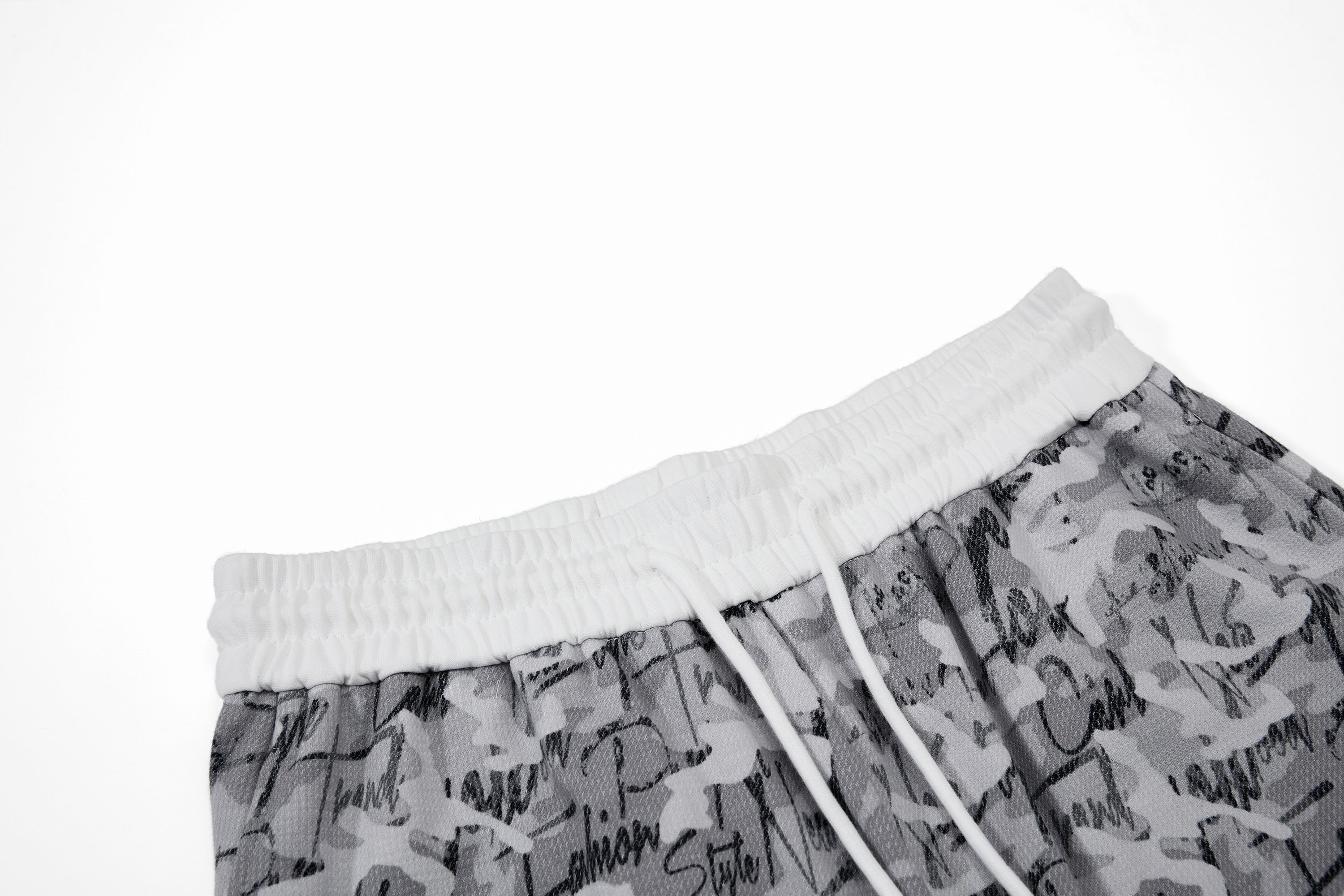 Omirad Camo Script Wide-Leg Streetwear Pants