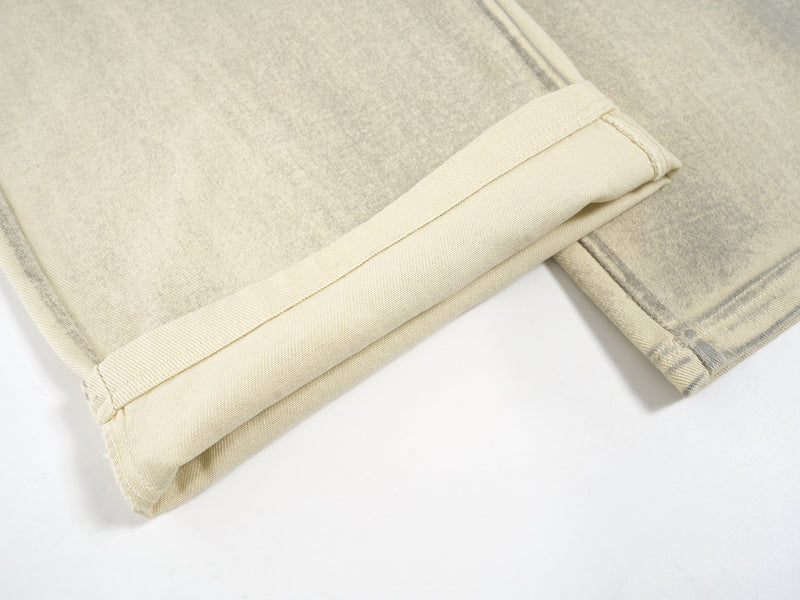 Wide-Leg Embroidered Pocket Denim Pants | Street Luxury