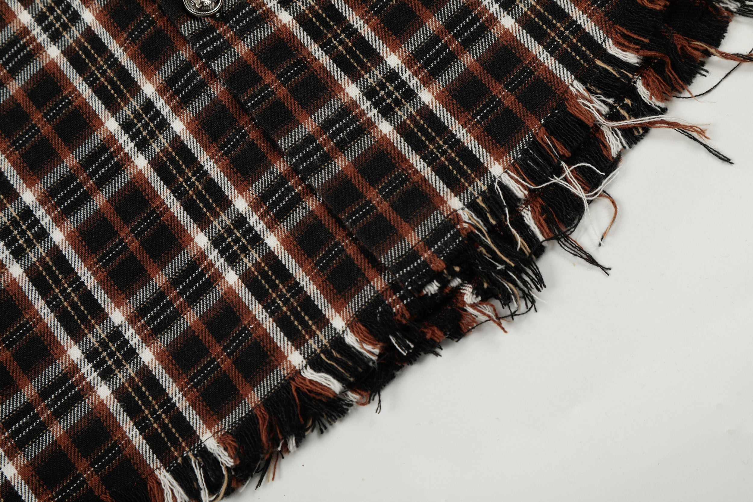 Distressed Plaid Short Sleeve Shirt | Raw Edge Streetwear