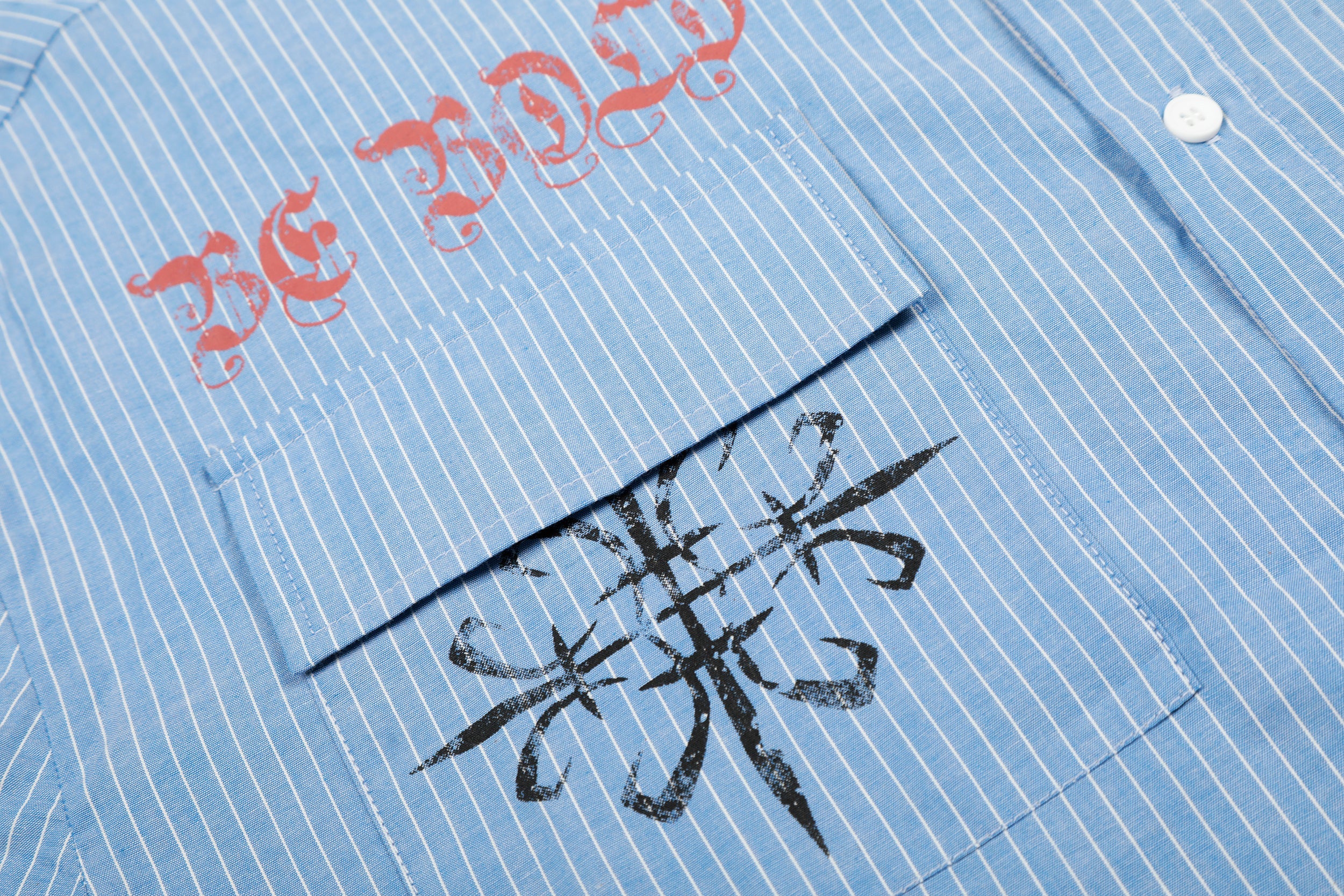 Omirad Striped Graphic Button-Up Shirt | Street Style